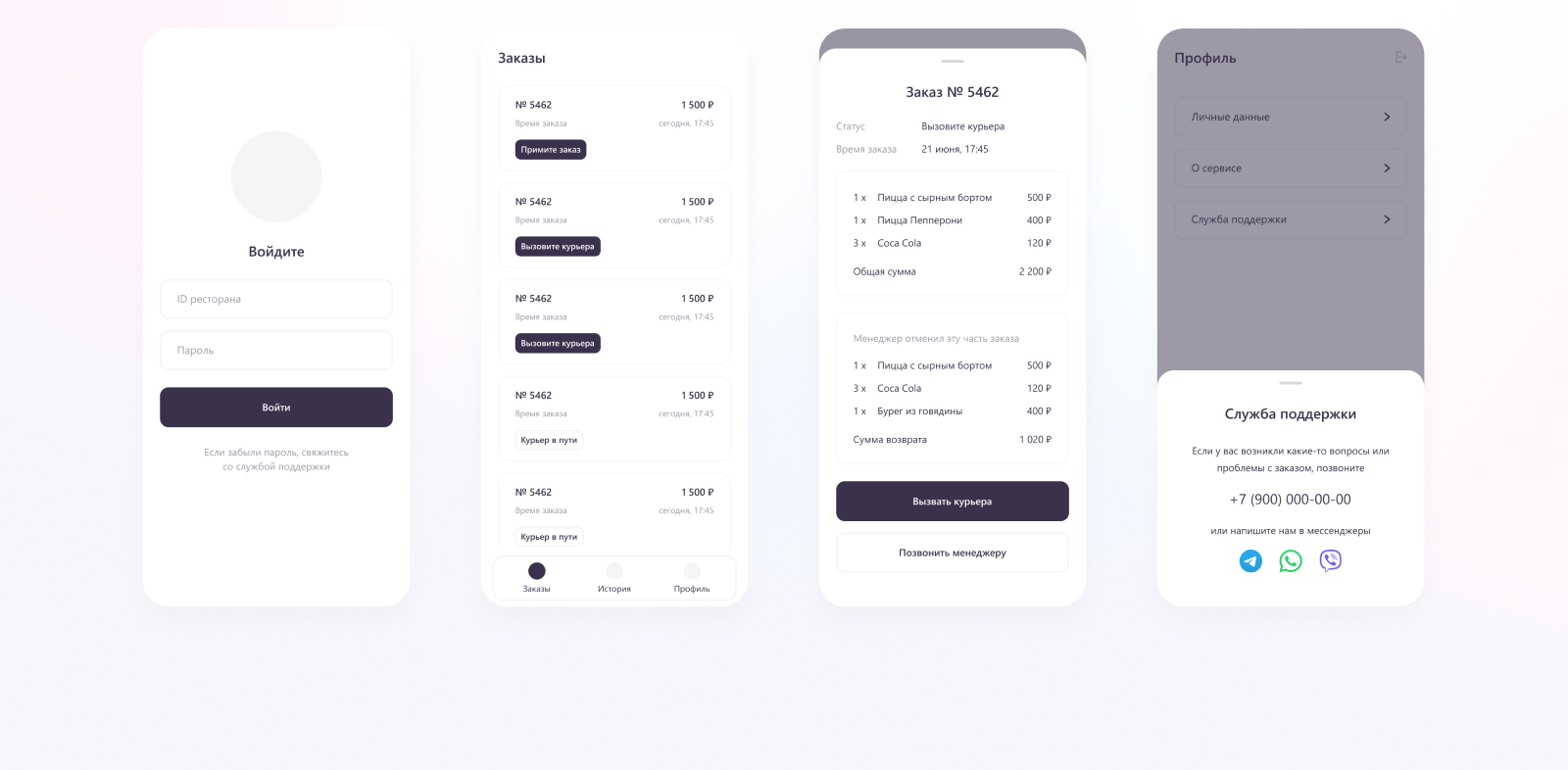 Development of a progressive web app for food delivery insid — Изображение №6 — Графика, Интерфейсы на Dprofile