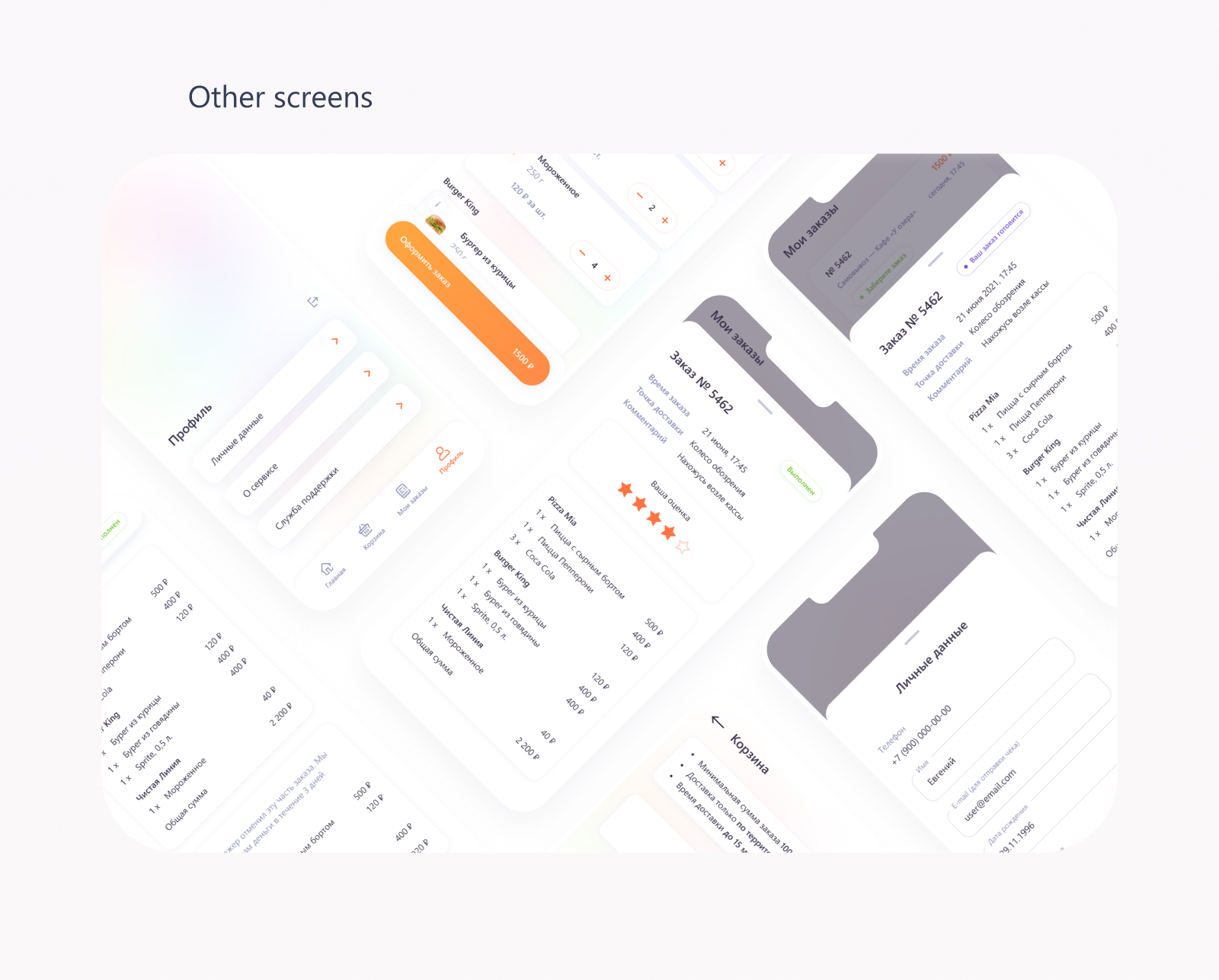 Development of a progressive web app for food delivery insid — Изображение №10 — Графика, Интерфейсы на Dprofile