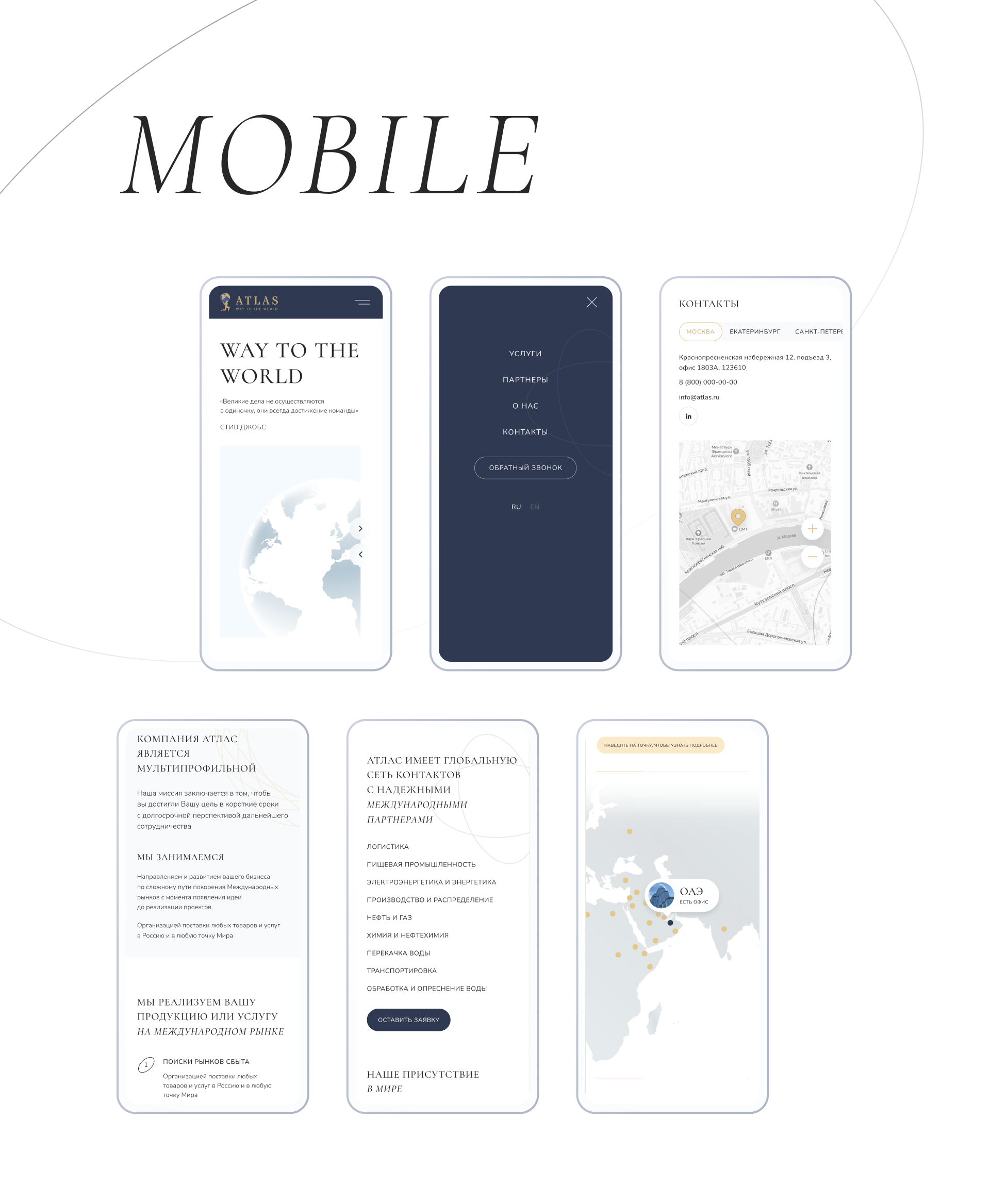 ATLAS — Landing page for international company — Изображение №7 — Графика, Интерфейсы на Dprofile