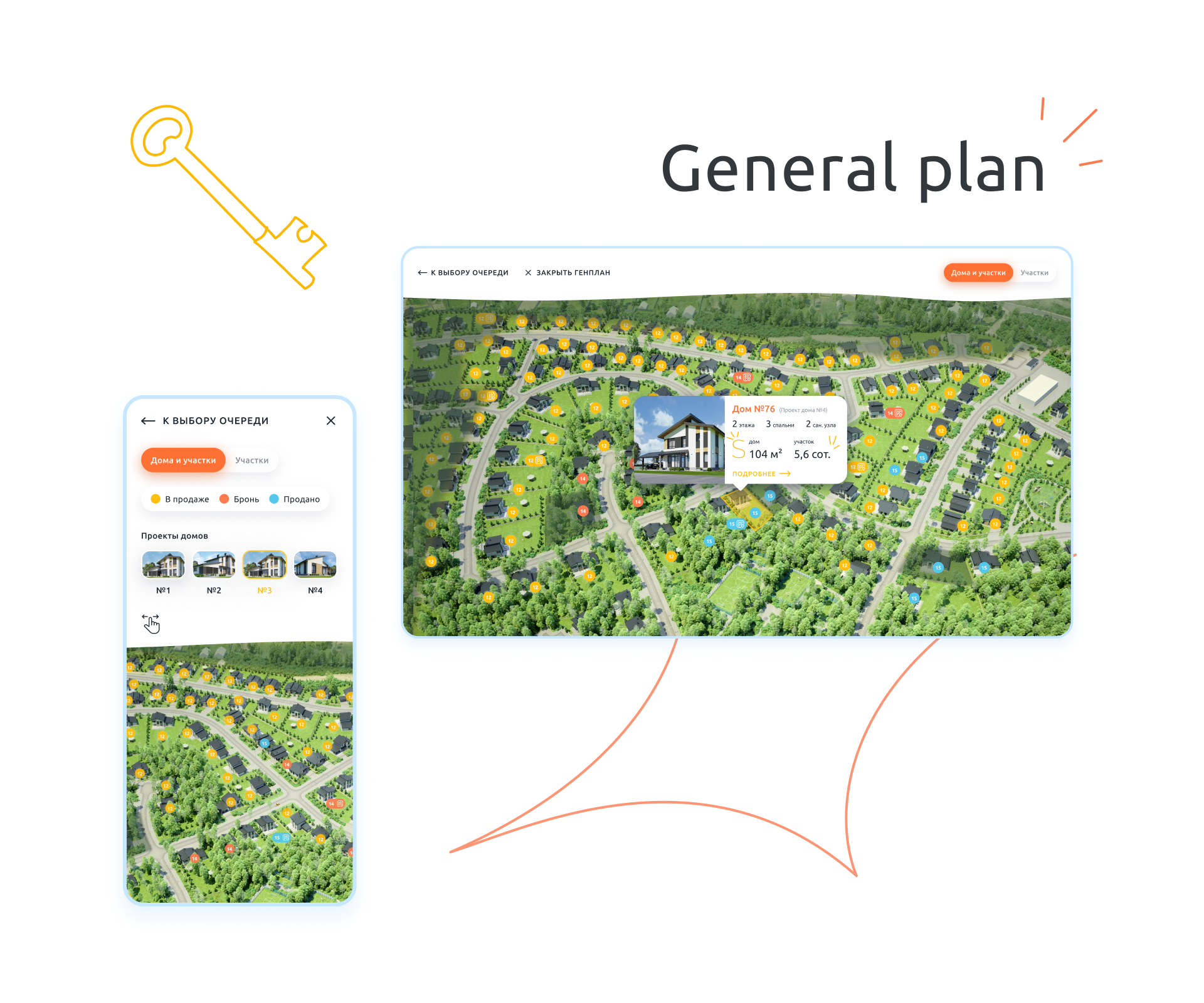 Yasnoletovo — website cottage village — Изображение №8 — Графика, Интерфейсы на Dprofile