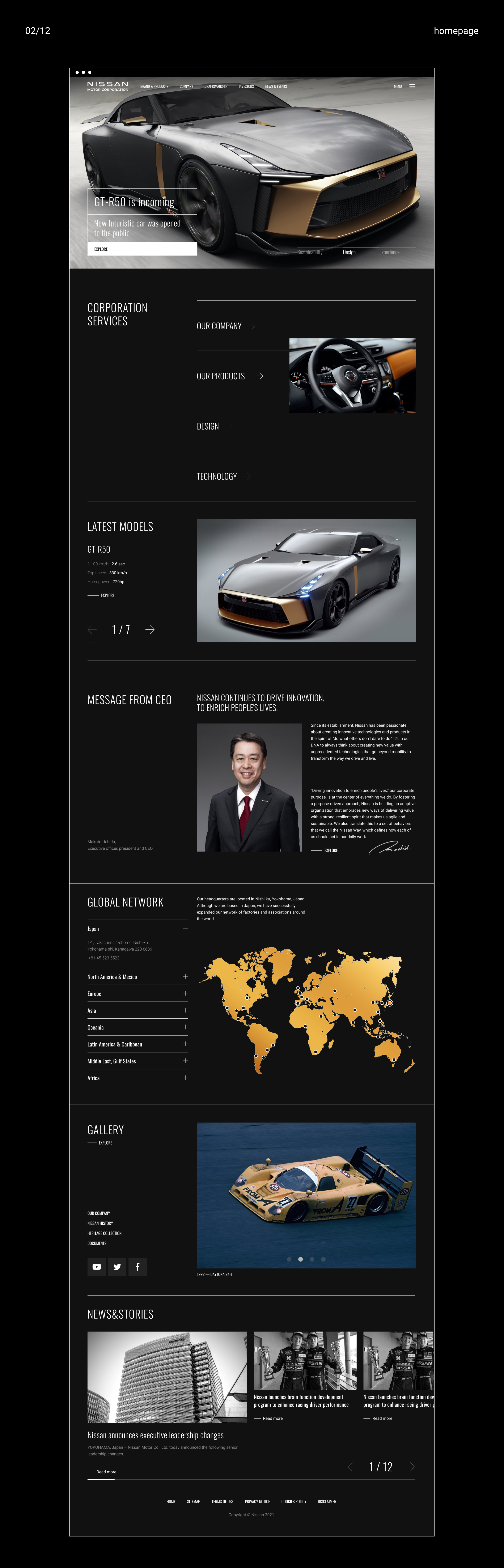 UX/UI-Design — Nissan Global Corporate — Изображение №2 — Интерфейсы на Dprofile