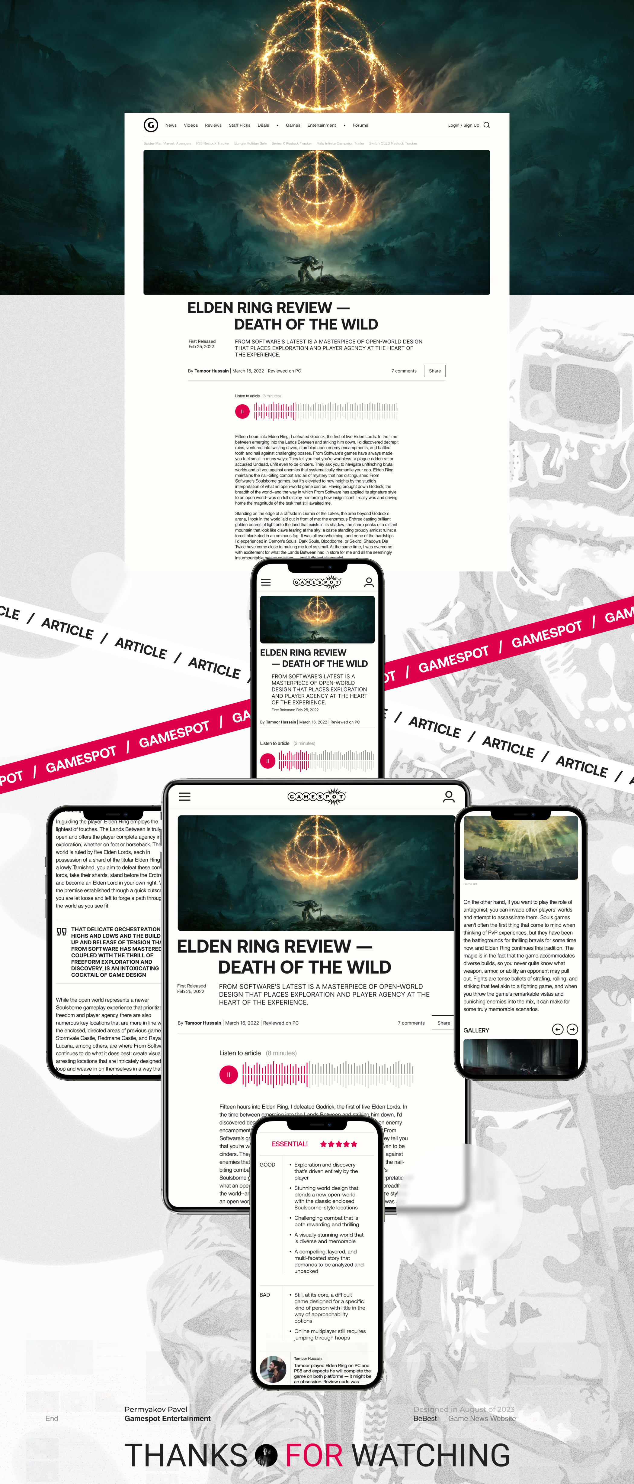 GameSpot Redesign (UX/UI) — Изображение №6 — Интерфейсы на Dprofile