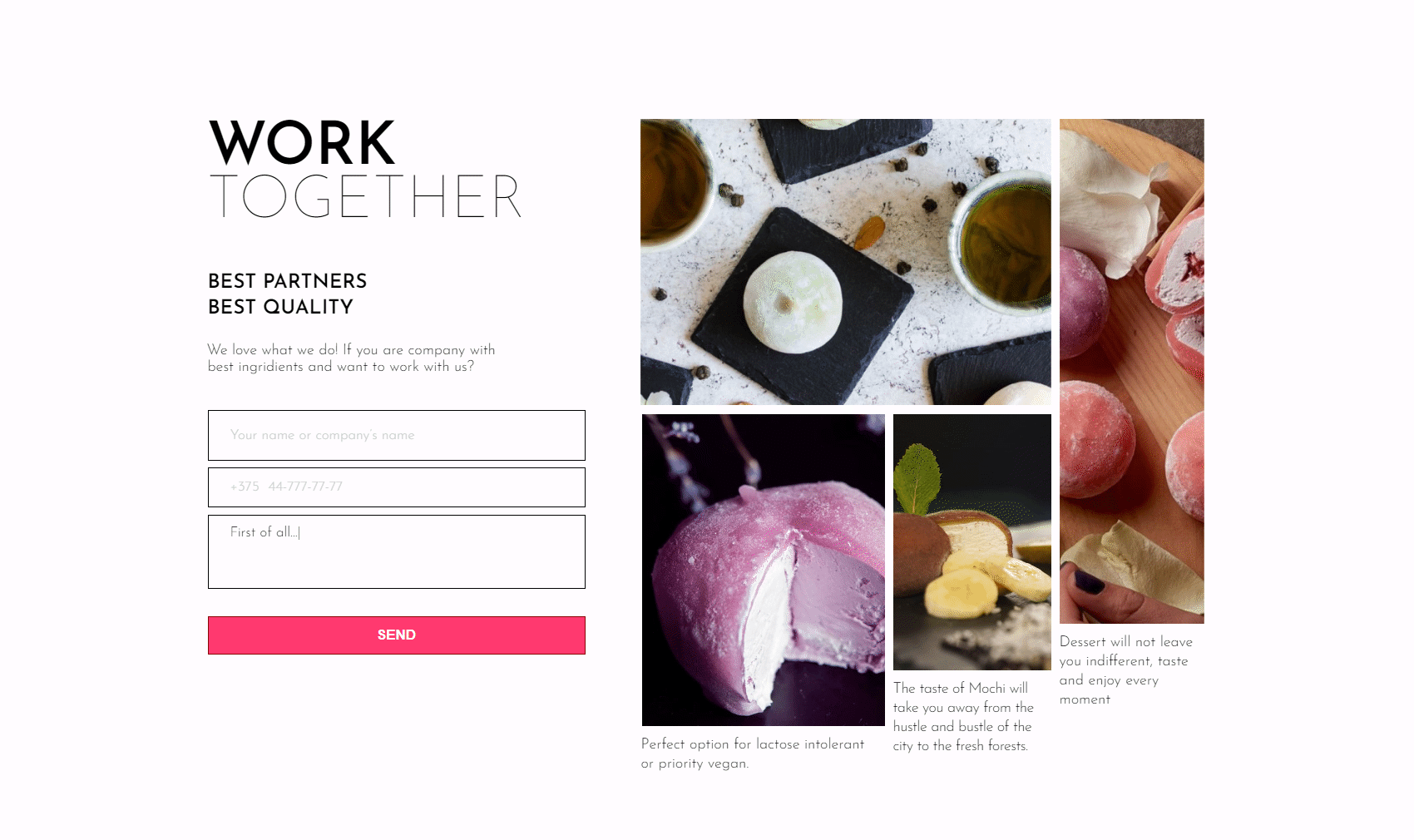 Mochi shop | Landing page — Изображение №16 — Анимация, Маркетинг на Dprofile