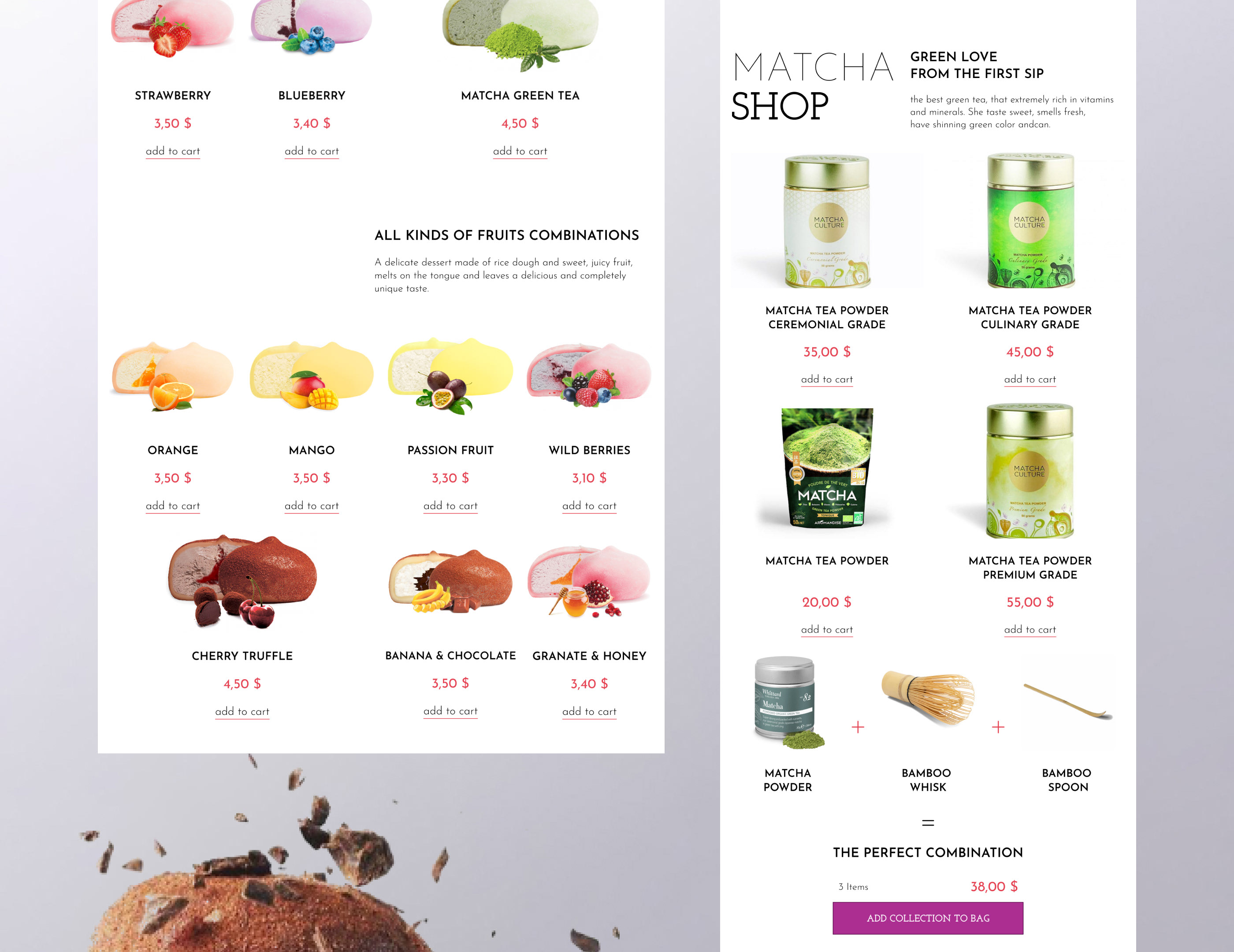 Mochi shop | Landing page — Изображение №20 — Анимация, Маркетинг на Dprofile