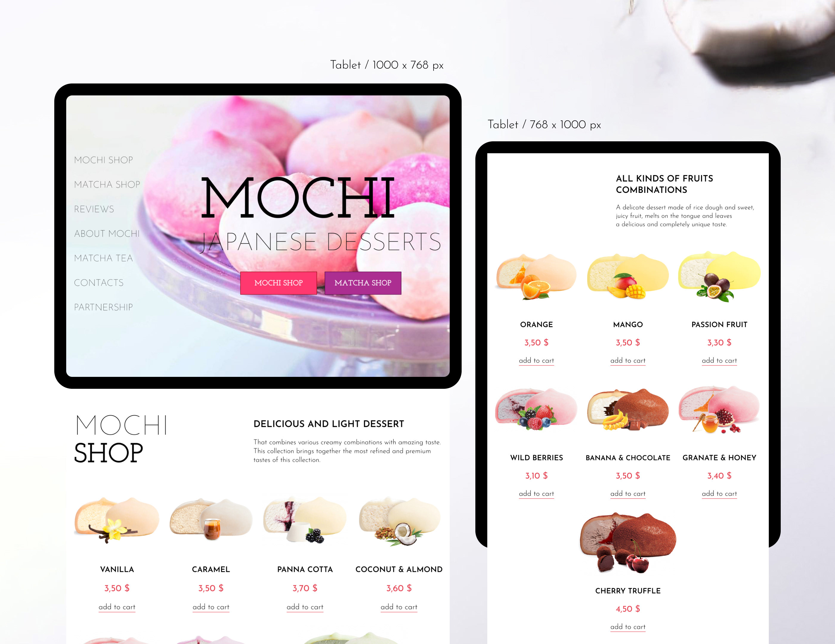 Mochi shop | Landing page — Изображение №19 — Анимация, Маркетинг на Dprofile