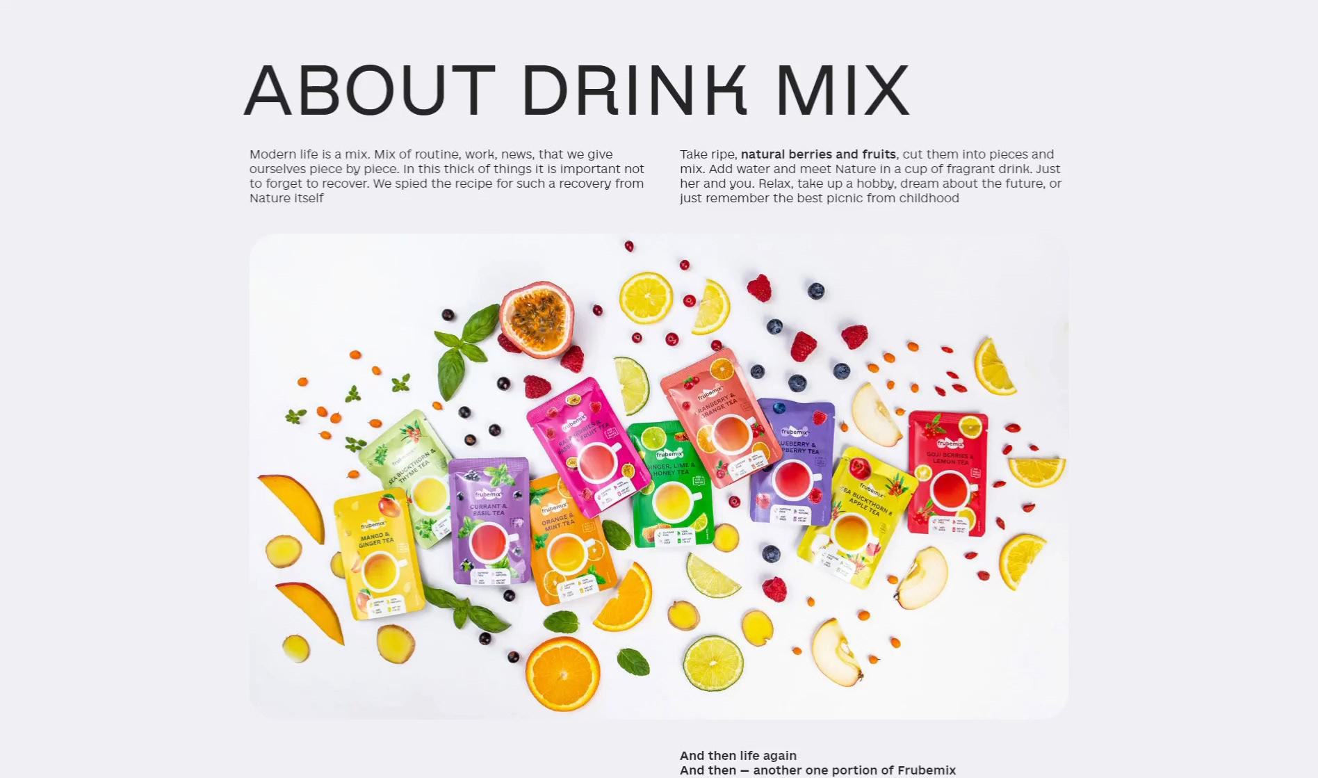 FRUBEMIX | Landing page — Изображение №9 — Брендинг, Анимация на Dprofile