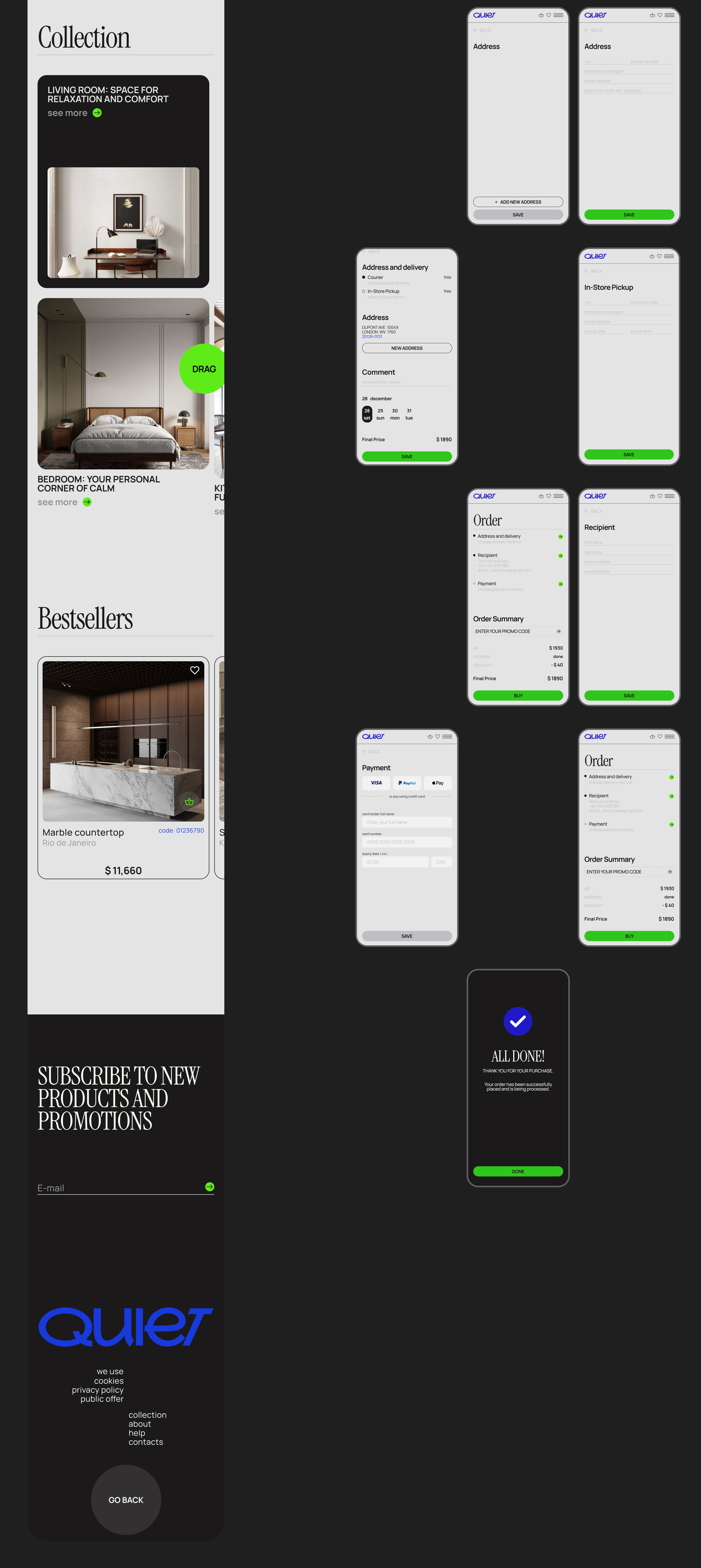 WEBSITE FOR A CONCEPTUAL FURNITURE — Изображение №15 — Интерфейсы на Dprofile