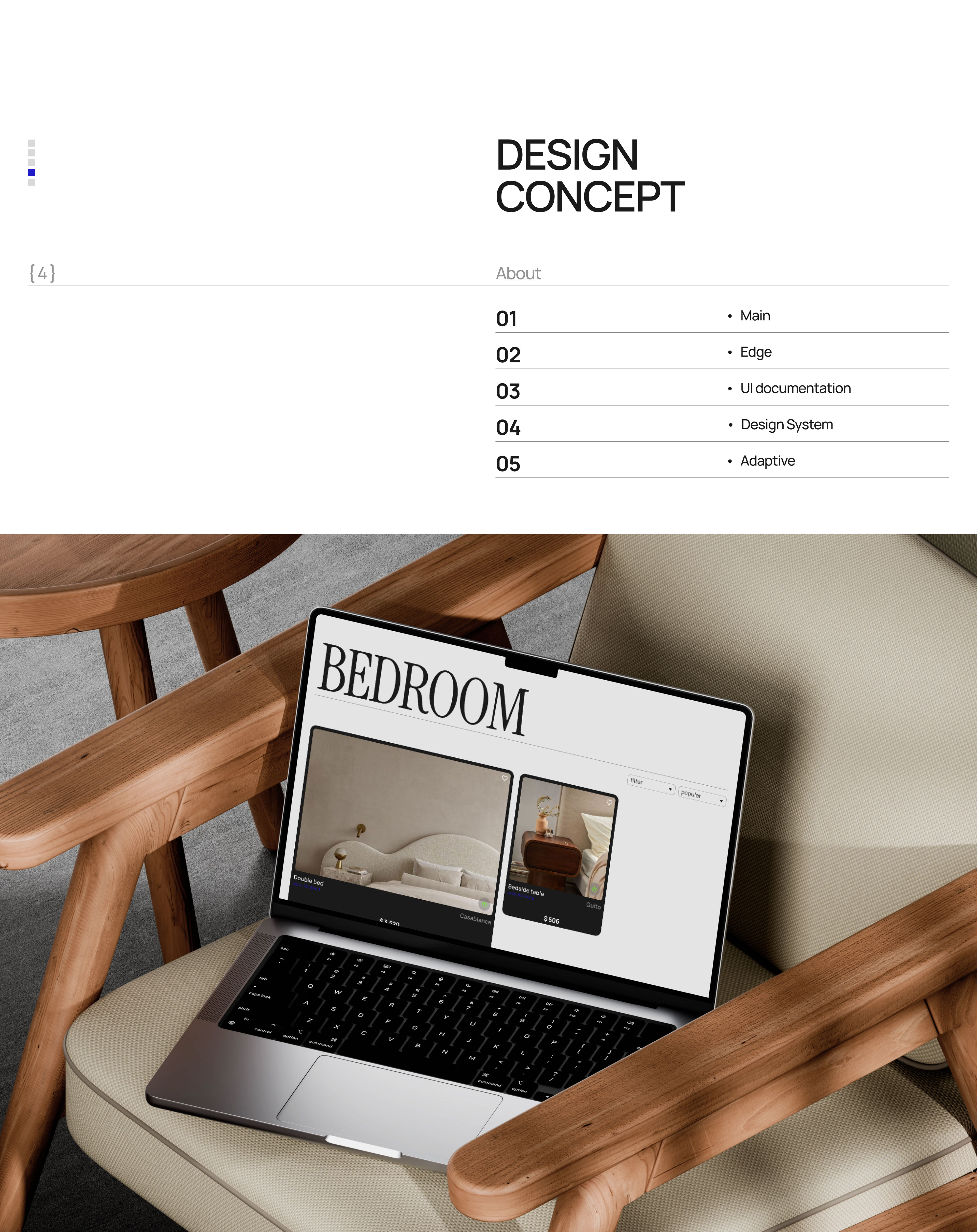 WEBSITE FOR A CONCEPTUAL FURNITURE — Изображение №9 — Интерфейсы на Dprofile