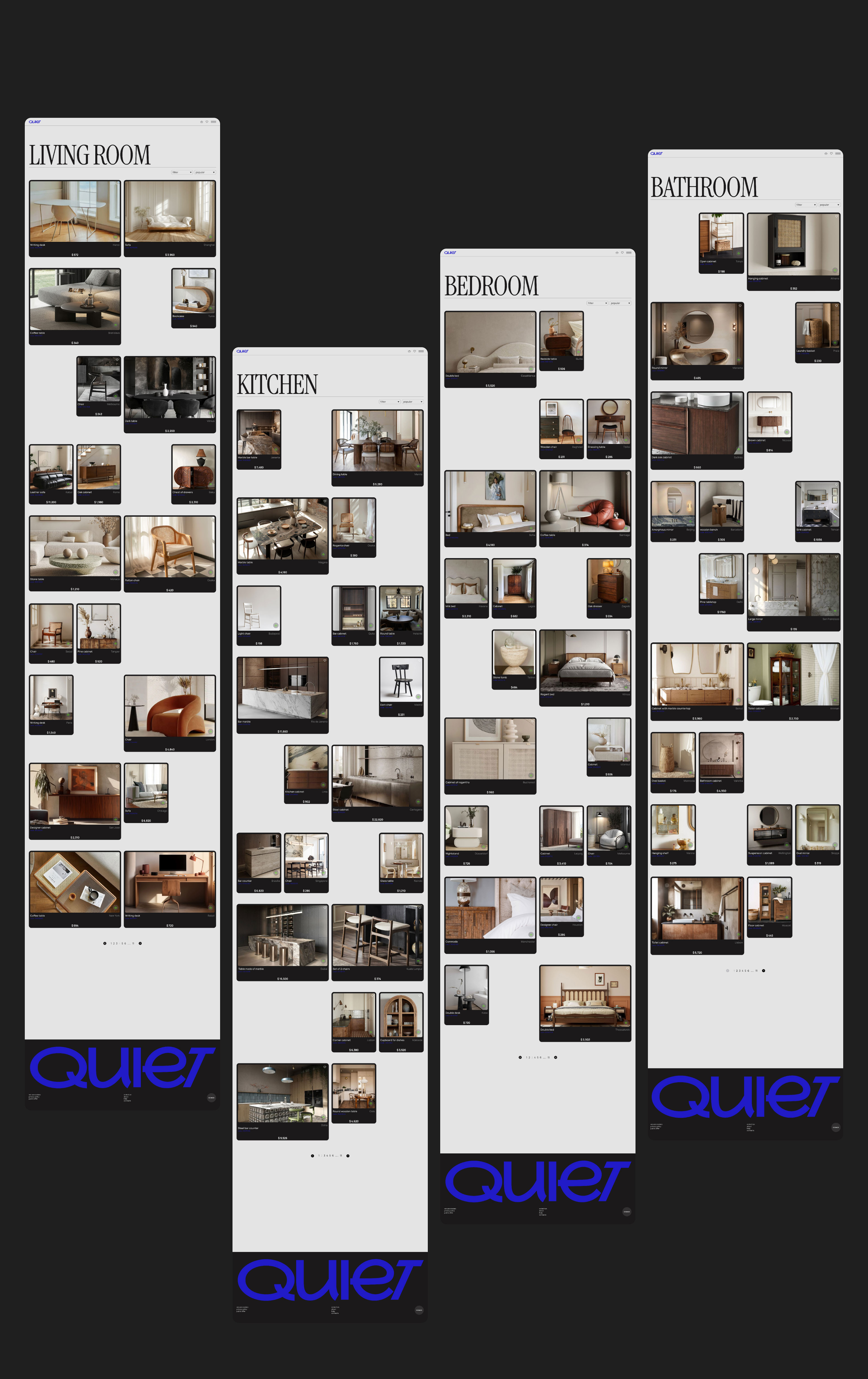 WEBSITE FOR A CONCEPTUAL FURNITURE — Изображение №12 — Интерфейсы на Dprofile