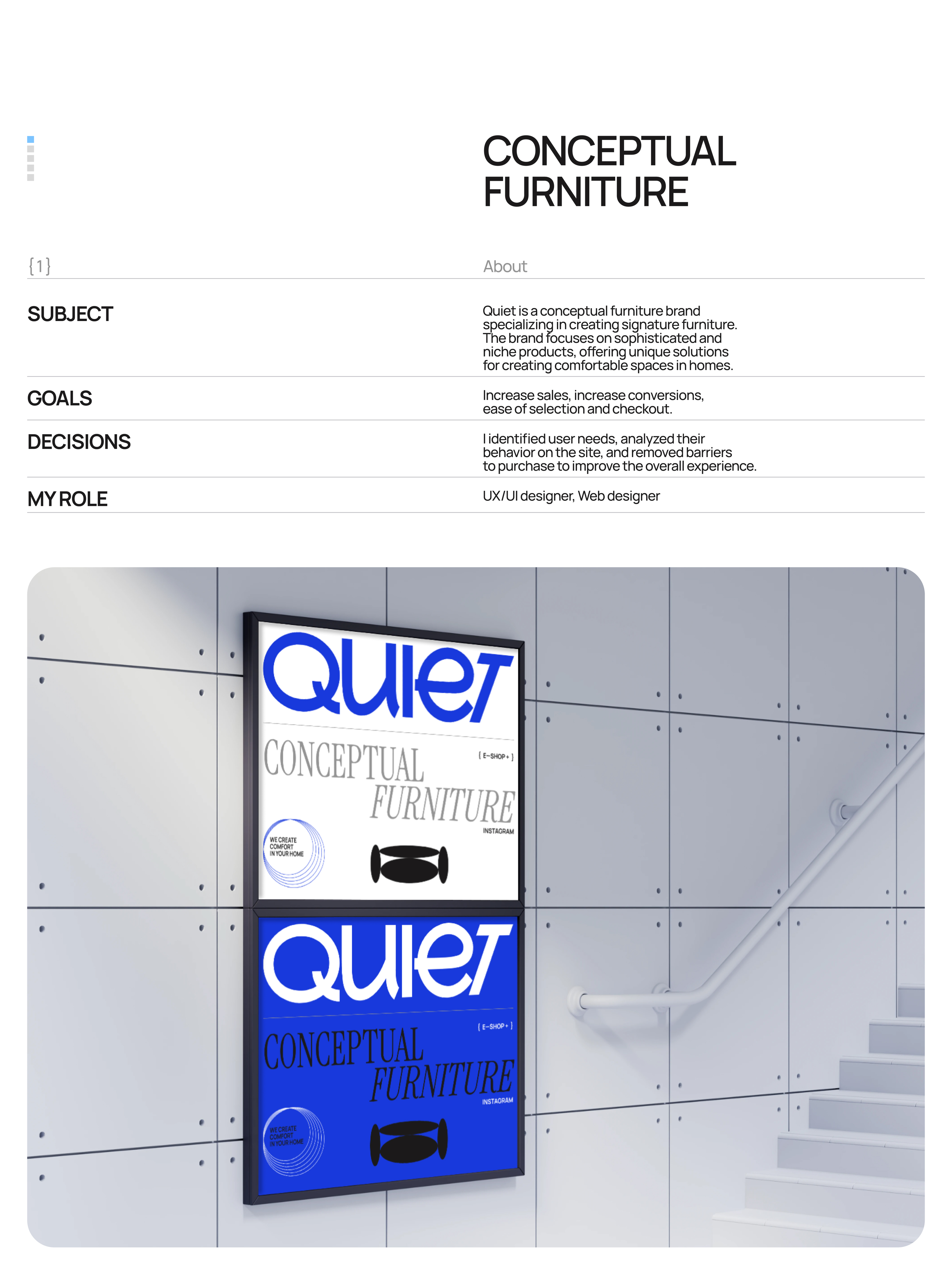 WEBSITE FOR A CONCEPTUAL FURNITURE — Изображение №2 — Интерфейсы на Dprofile