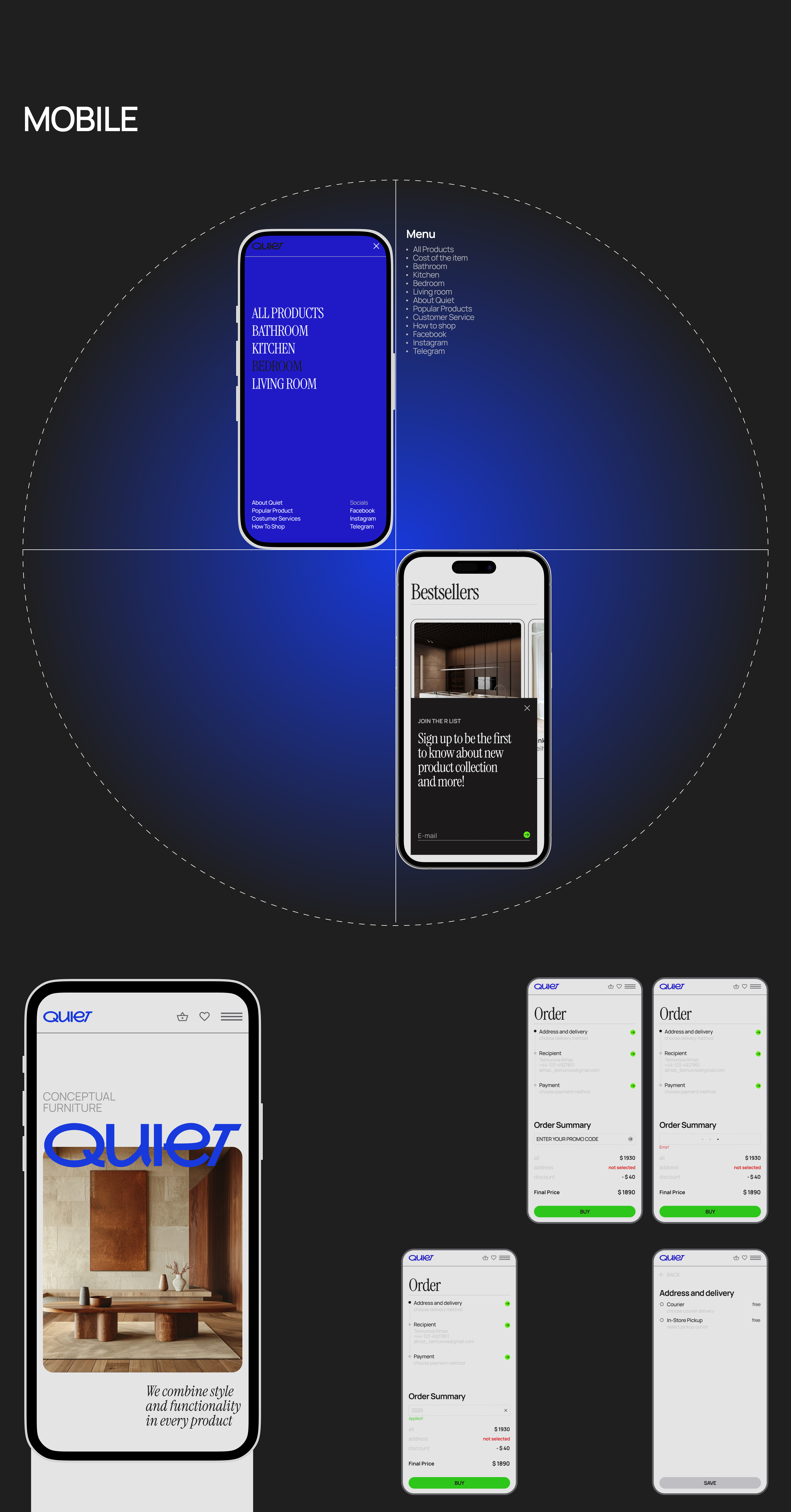 WEBSITE FOR A CONCEPTUAL FURNITURE — Изображение №14 — Интерфейсы на Dprofile