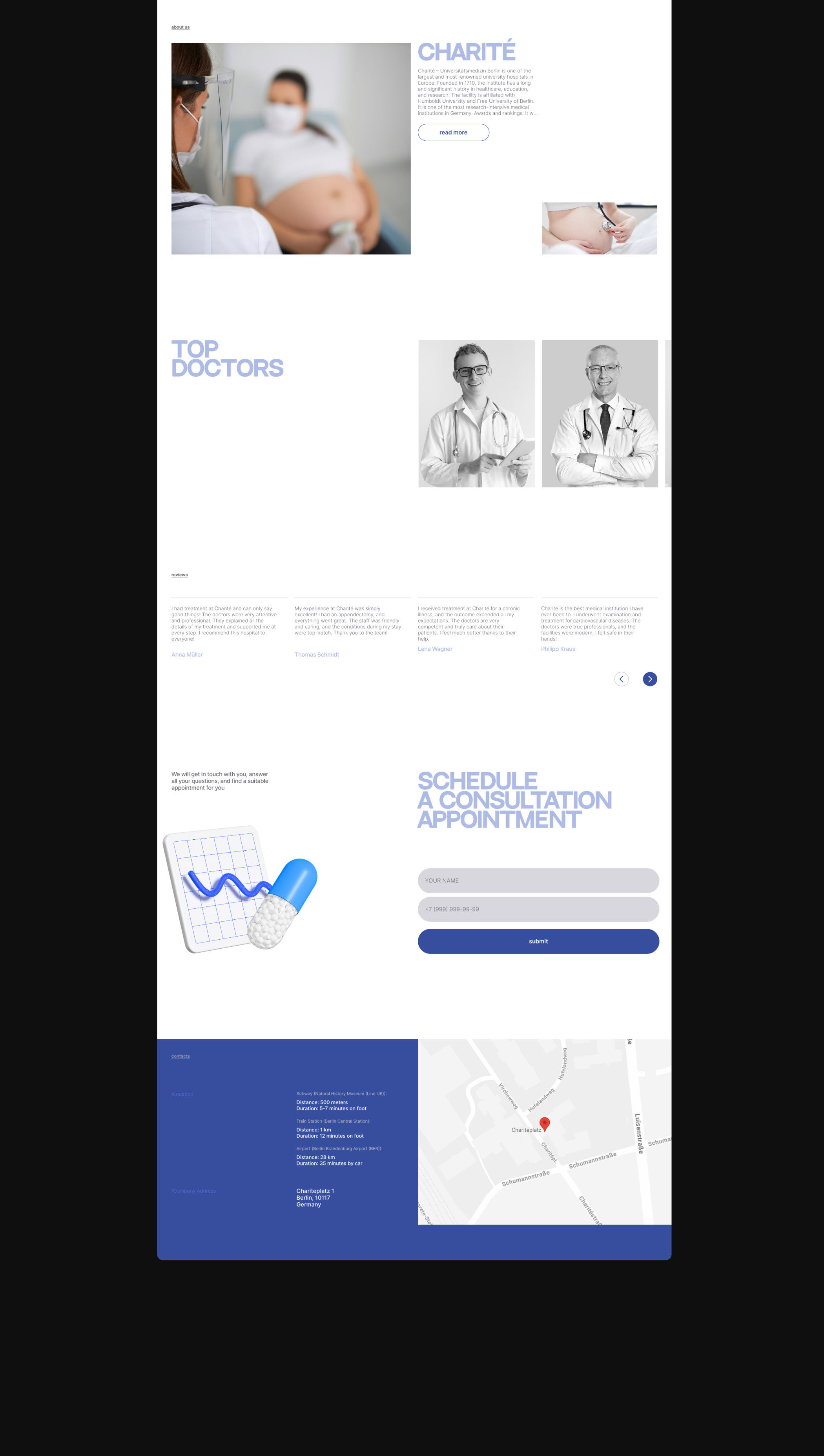 Medical Website Design \ Сайт для больницы — Изображение №11 — Интерфейсы на Dprofile