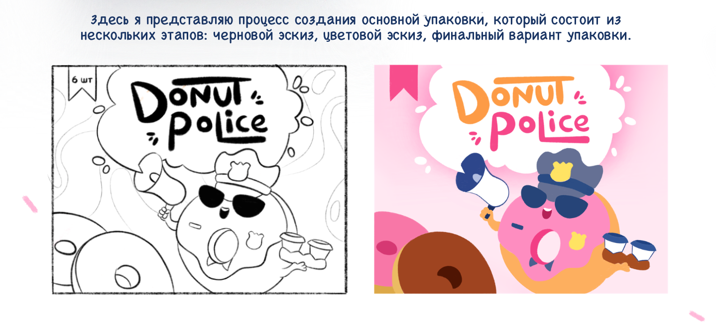 Бренд персонаж и дизайн упаковки для пончиковой — Изображение №6 — Брендинг, Иллюстрация на Dprofile