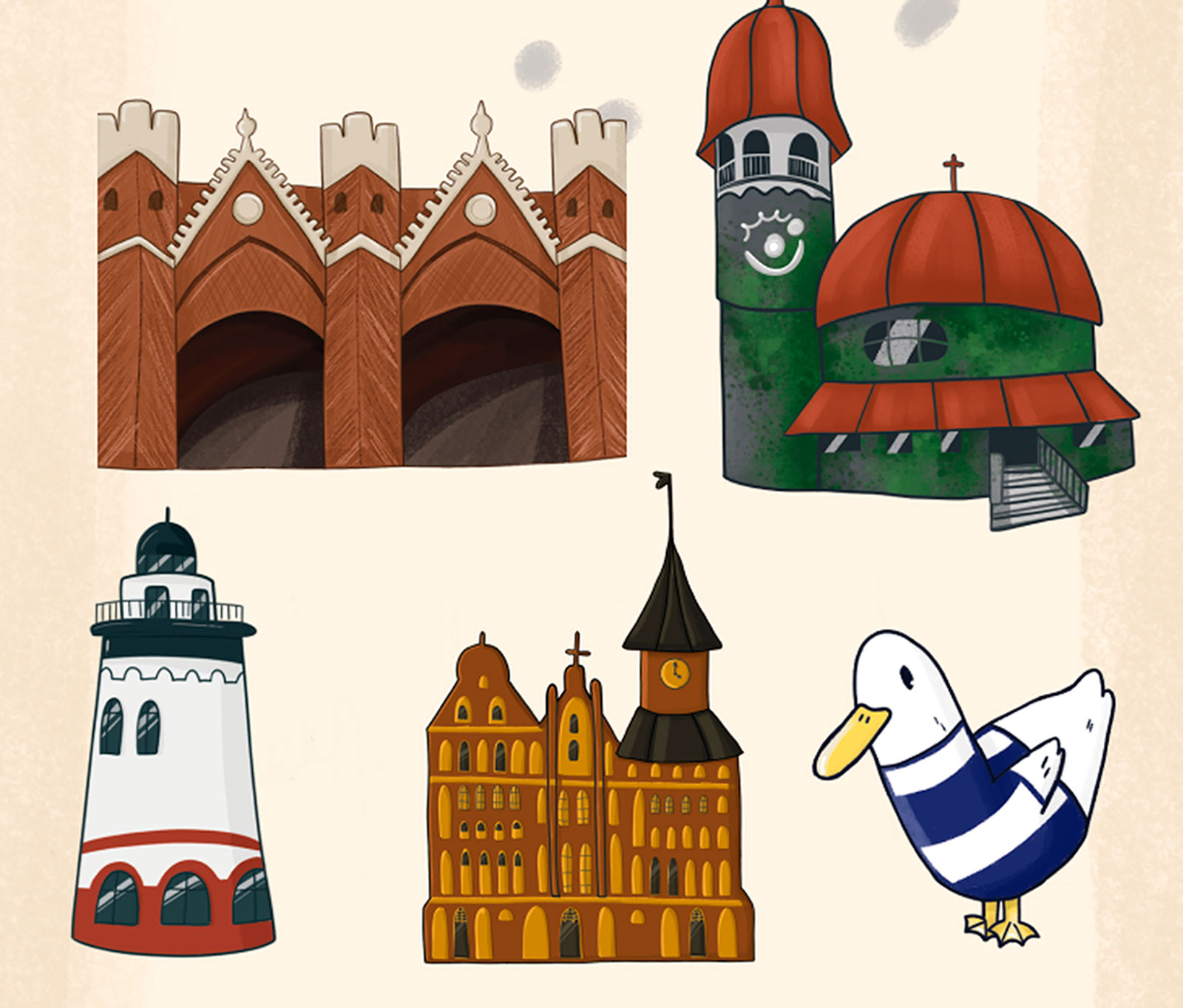 Стикерпак "Калининград" — Изображение №5 — Брендинг, Иллюстрация на Dprofile