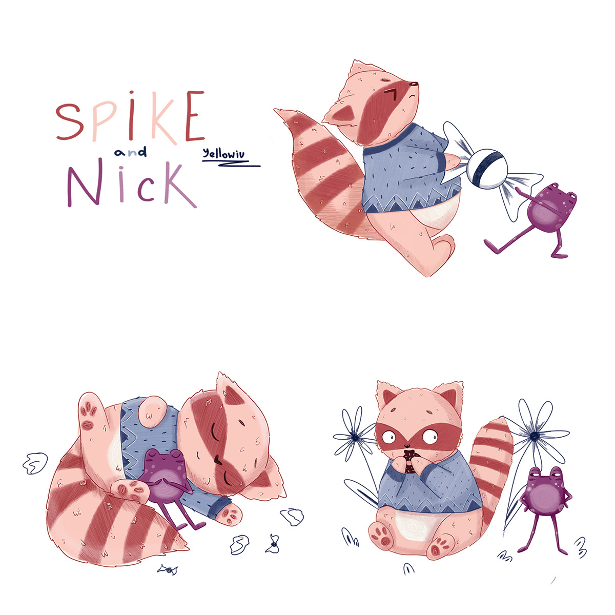 sticker pack "Spike and Nick" — Изображение №9 — Иллюстрация, Графика на Dprofile