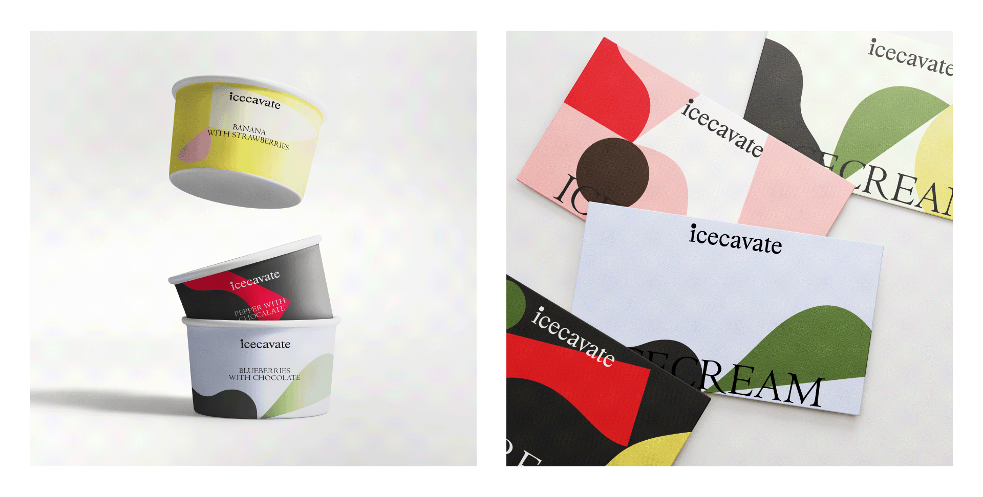 icecavate ice cream packaging and shop — Изображение №6 — Брендинг, Графика на Dprofile