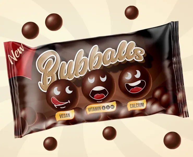 Дизайн упаковки конфет Bubballs — Брендинг на Dprofile