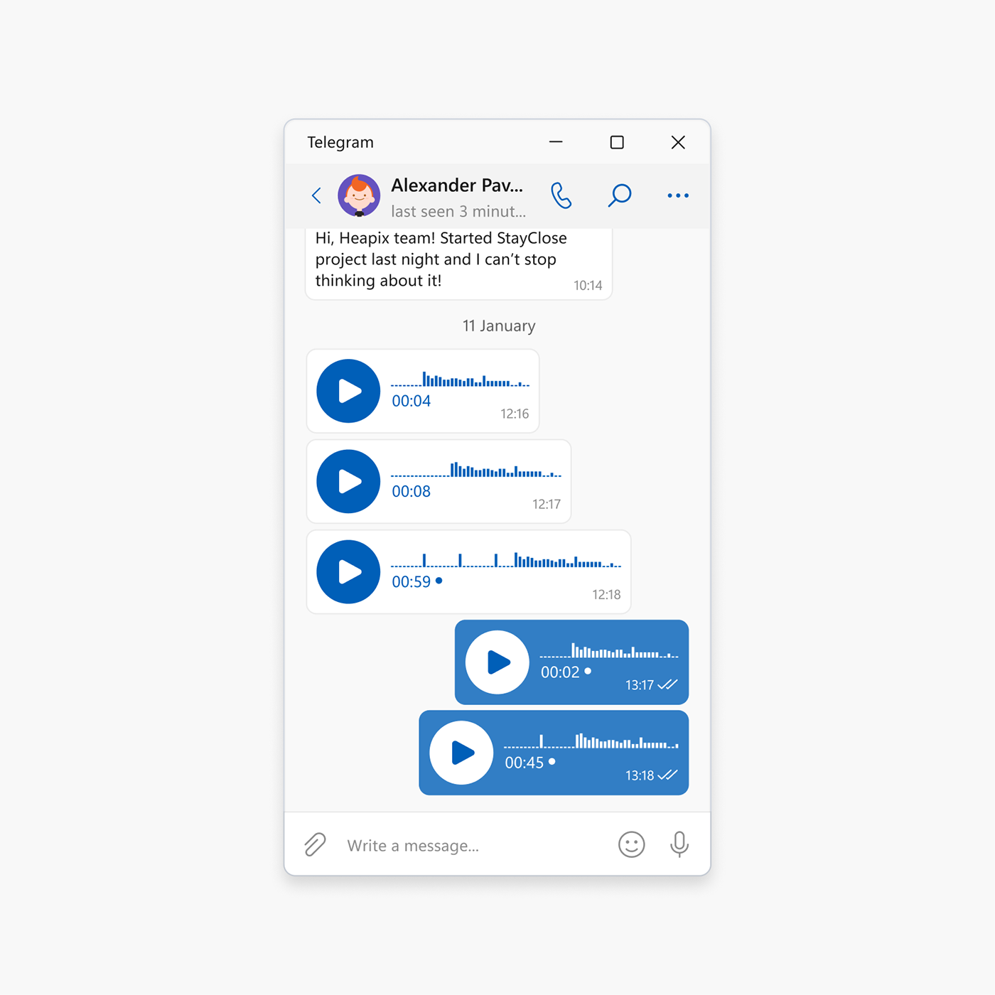 Windows 11 Native Telegram App — Изображение №4 — Интерфейсы на Dprofile