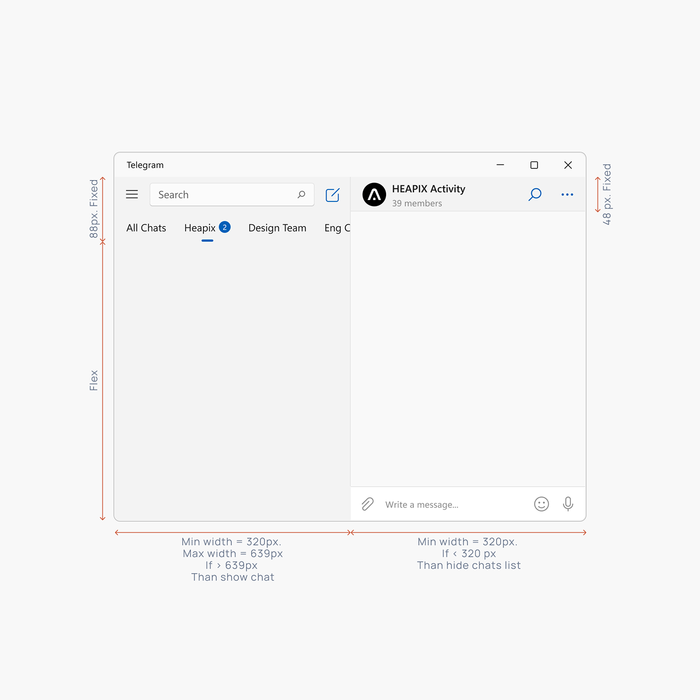 Windows 11 Native Telegram App — Изображение №3 — Интерфейсы на Dprofile