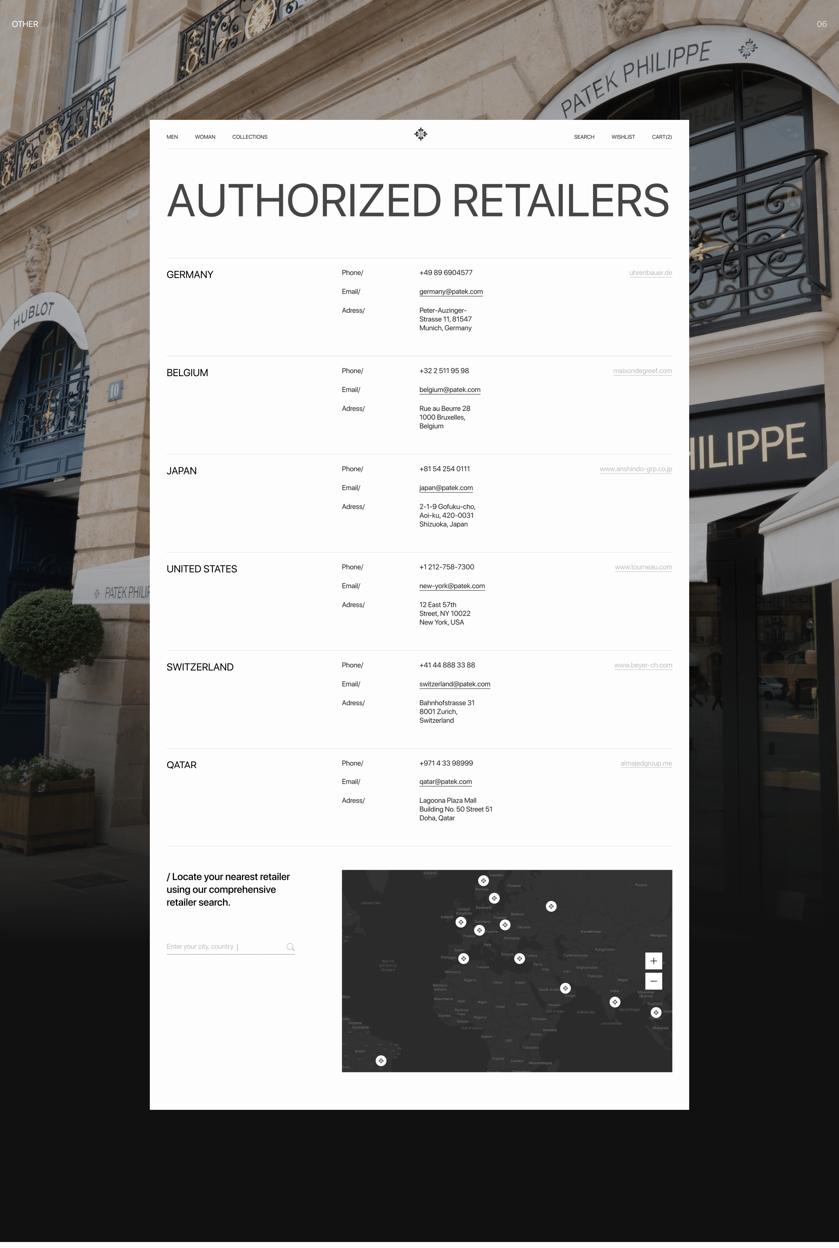 PATEK PHILIPPE — redesign e-commerce — Изображение №10 — Интерфейсы на Dprofile