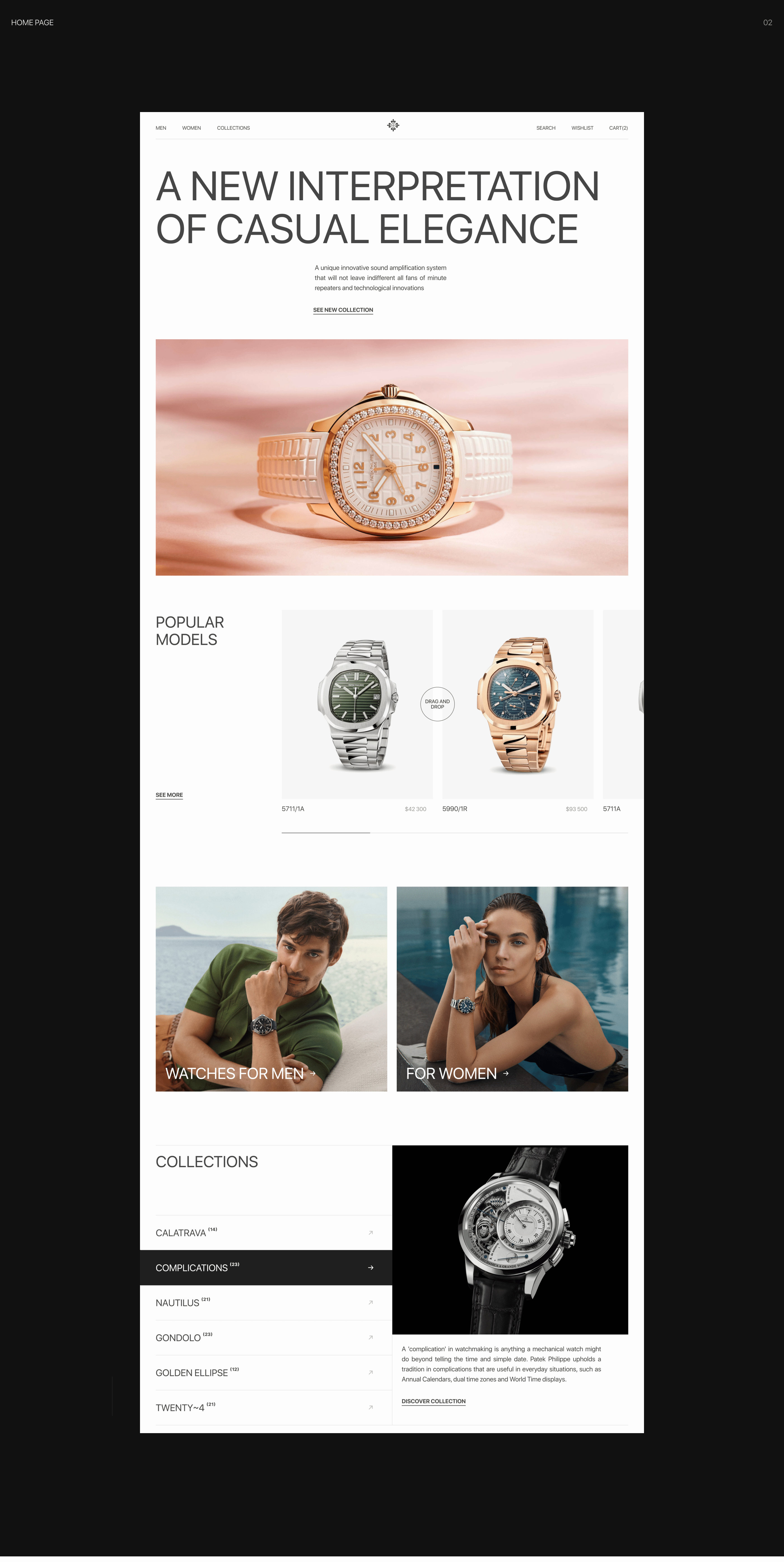 PATEK PHILIPPE — redesign e-commerce — Изображение №2 — Интерфейсы на Dprofile