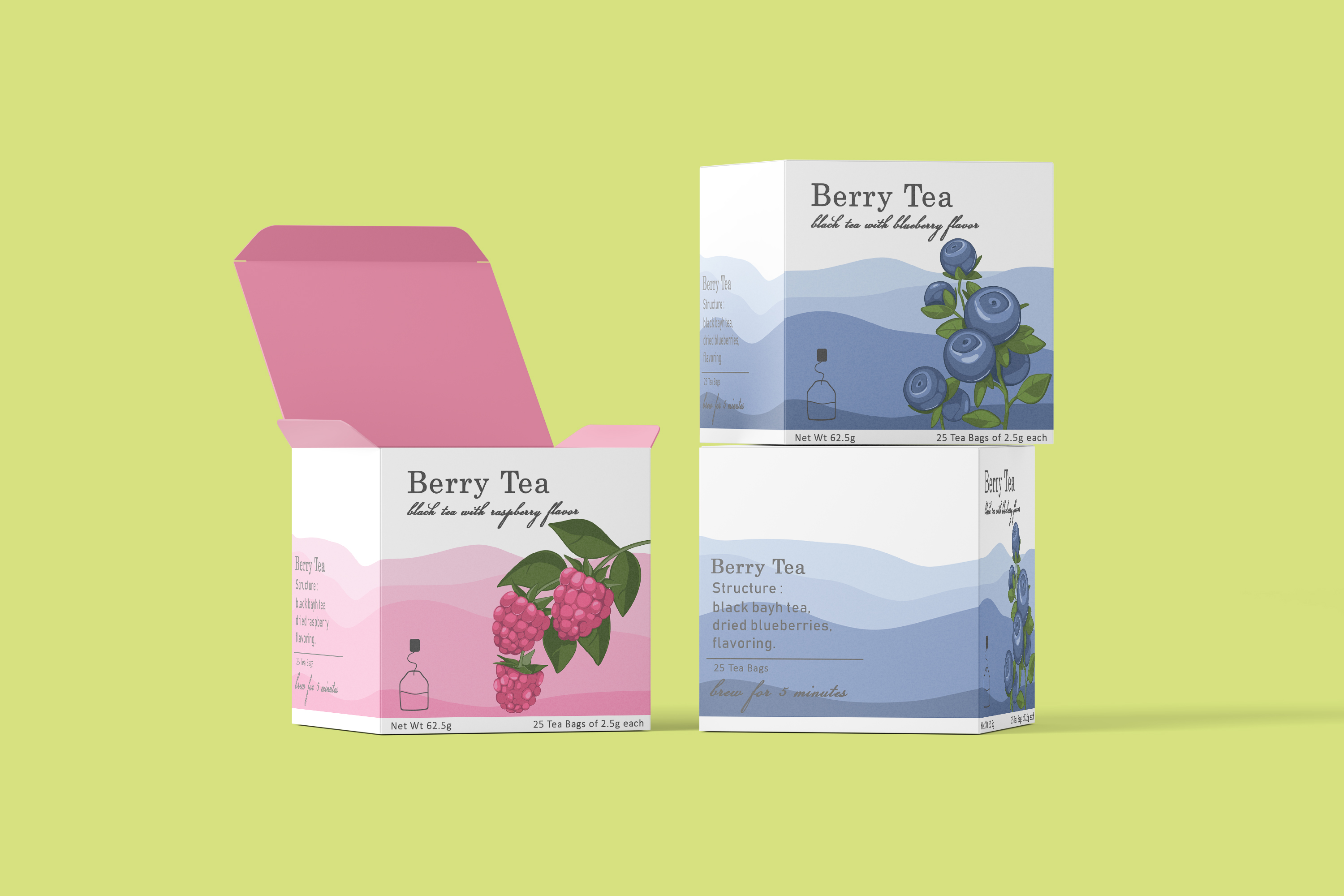 Упаковка чая "Berry Tea" — Изображение №2 — Иллюстрация, Графика на Dprofile
