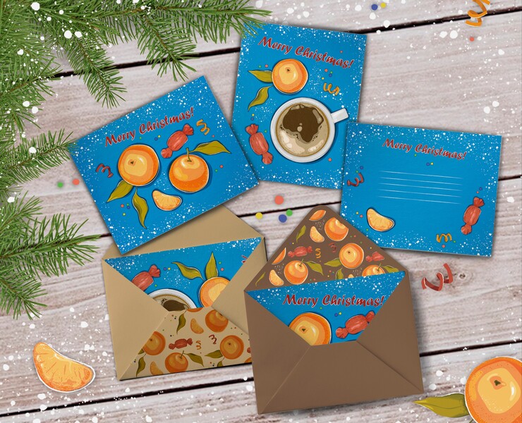 Графика "Merry Christmas" — Иллюстрация, Графика на Dprofile