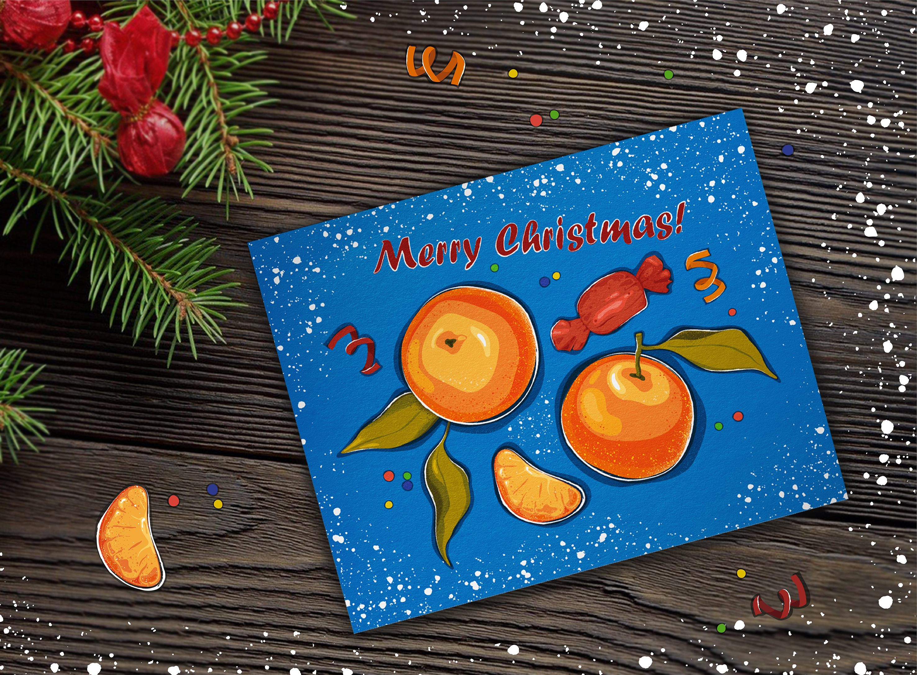 Графика "Merry Christmas" — Изображение №1 — Иллюстрация, Графика на Dprofile