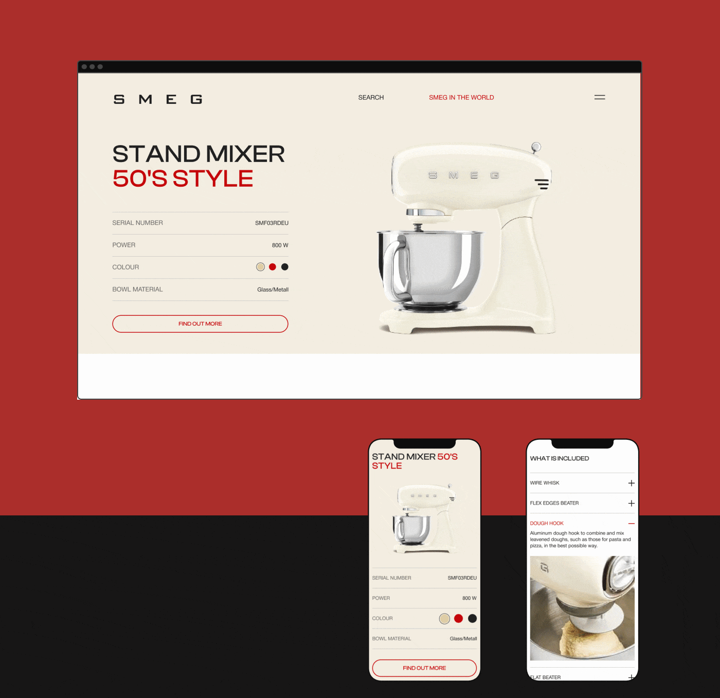 SMEG | Corporate website redesign — Изображение №4 — Интерфейсы на Dprofile