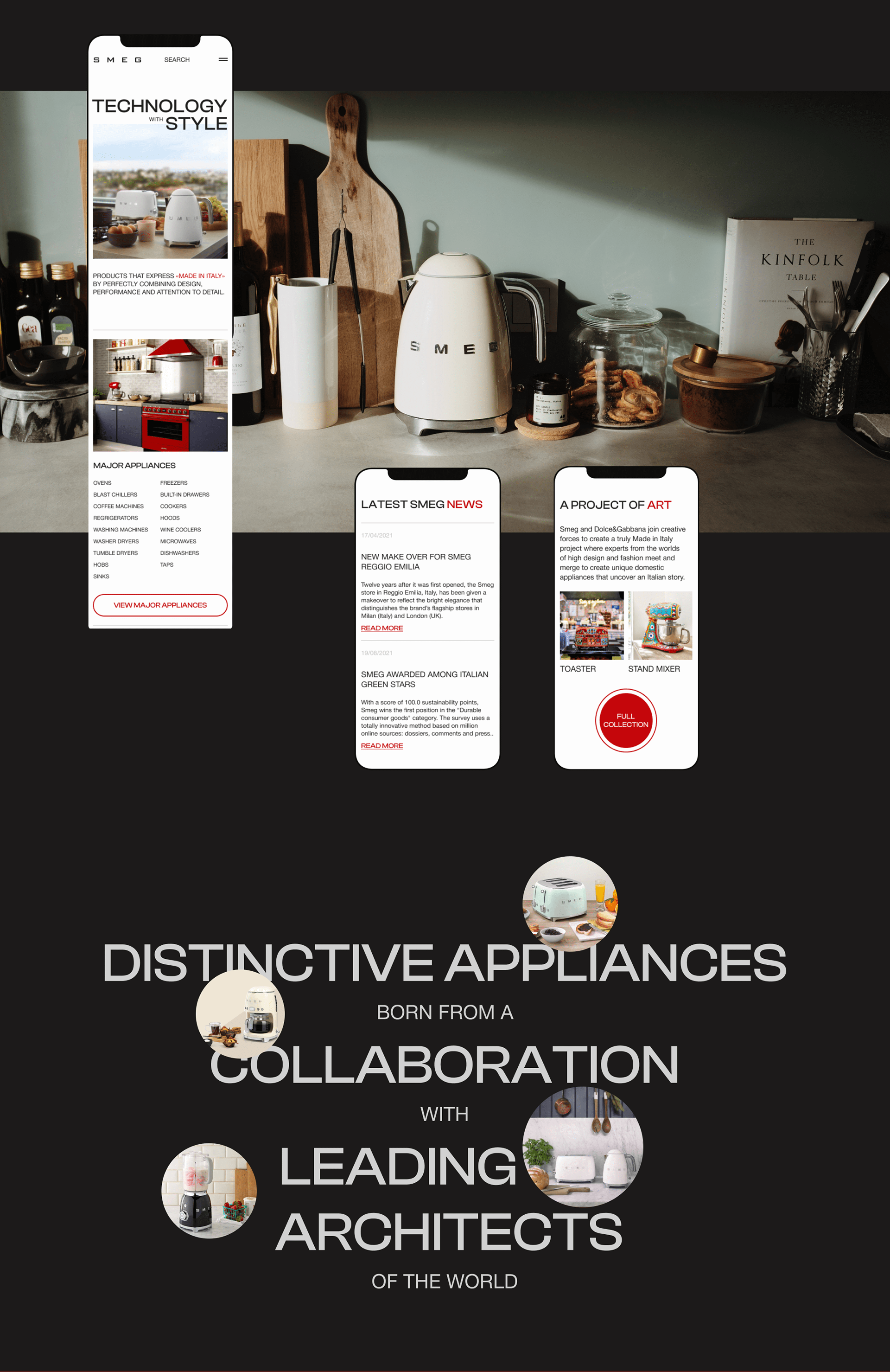 SMEG | Corporate website redesign — Изображение №3 — Интерфейсы на Dprofile