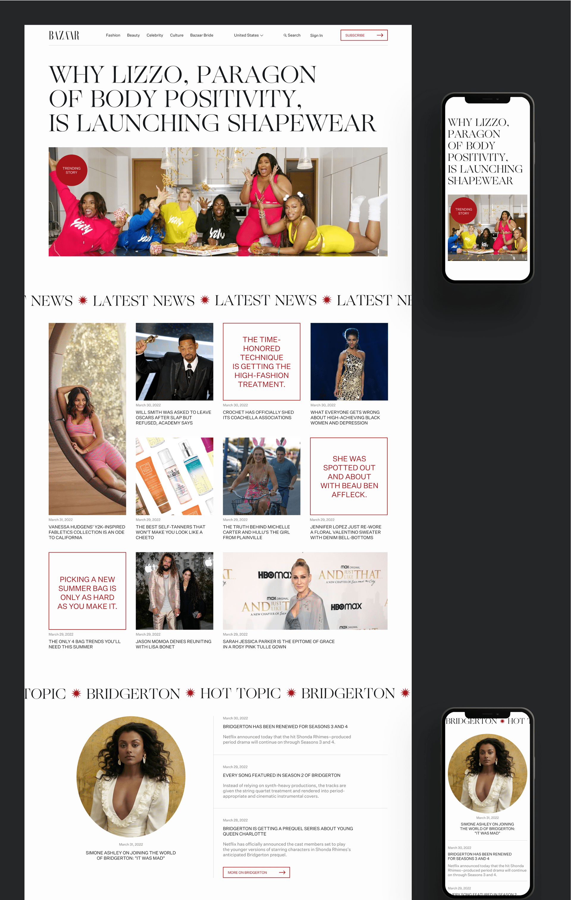 Harper's Bazaar | Fashion Magazine Redesign — Изображение №2 — Интерфейсы на Dprofile