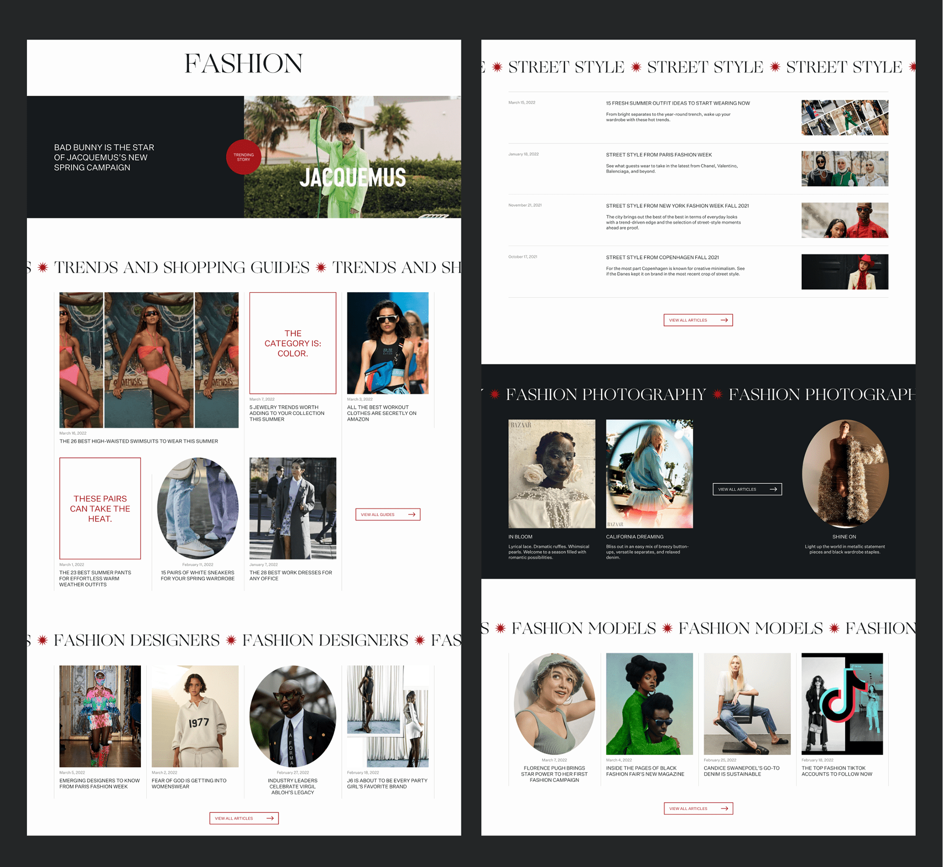 Harper's Bazaar | Fashion Magazine Redesign — Изображение №5 — Интерфейсы на Dprofile