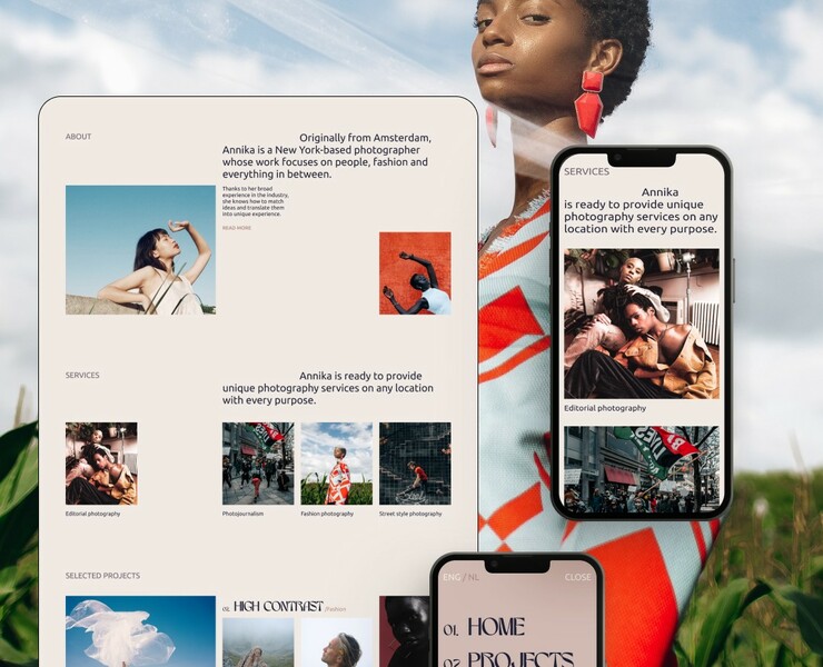 Photographer's Portfolio UX/UI Design на Dprofile