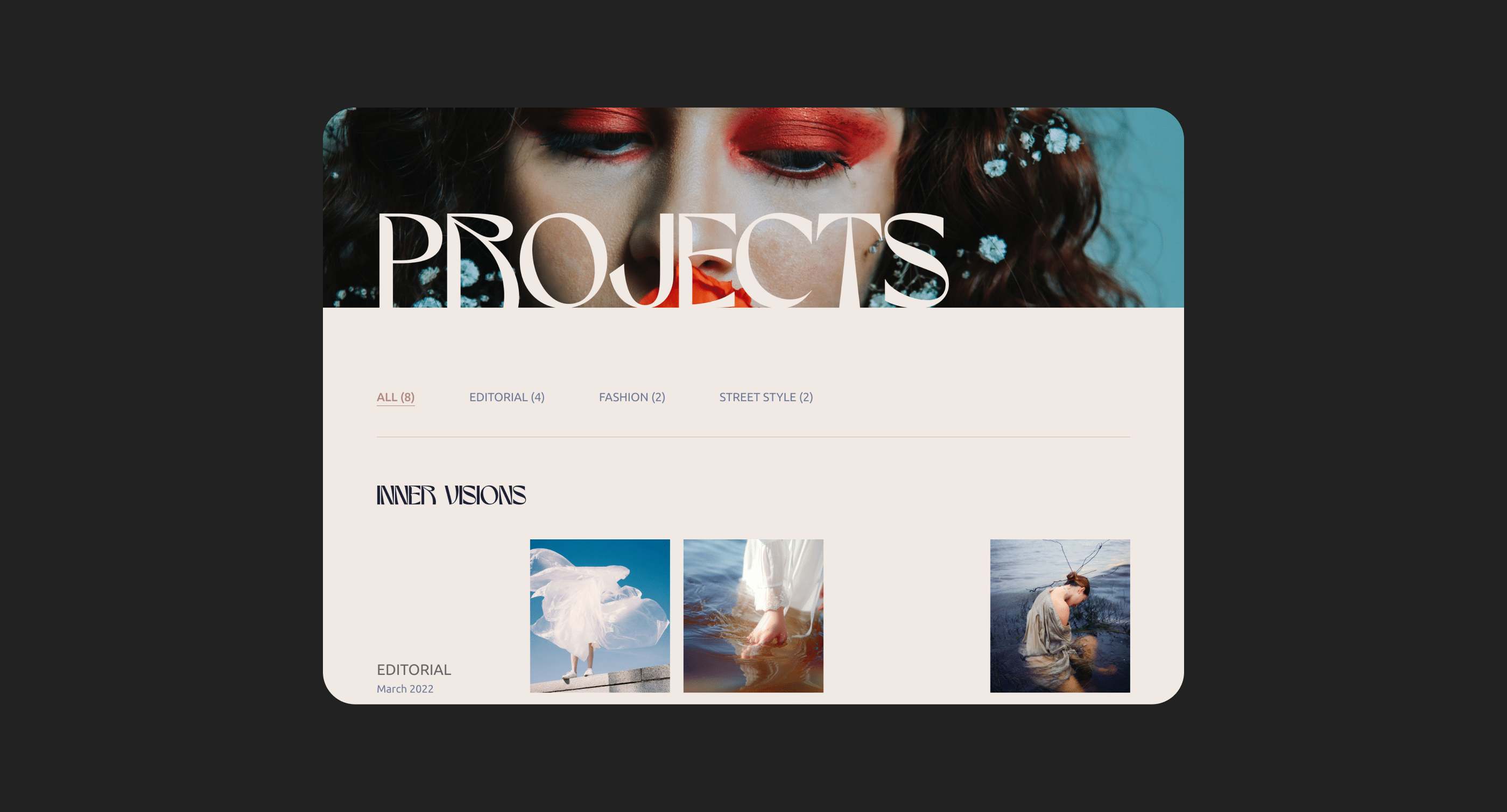 Photographer's Portfolio UX/UI Design — Изображение №3 — Интерфейсы на Dprofile