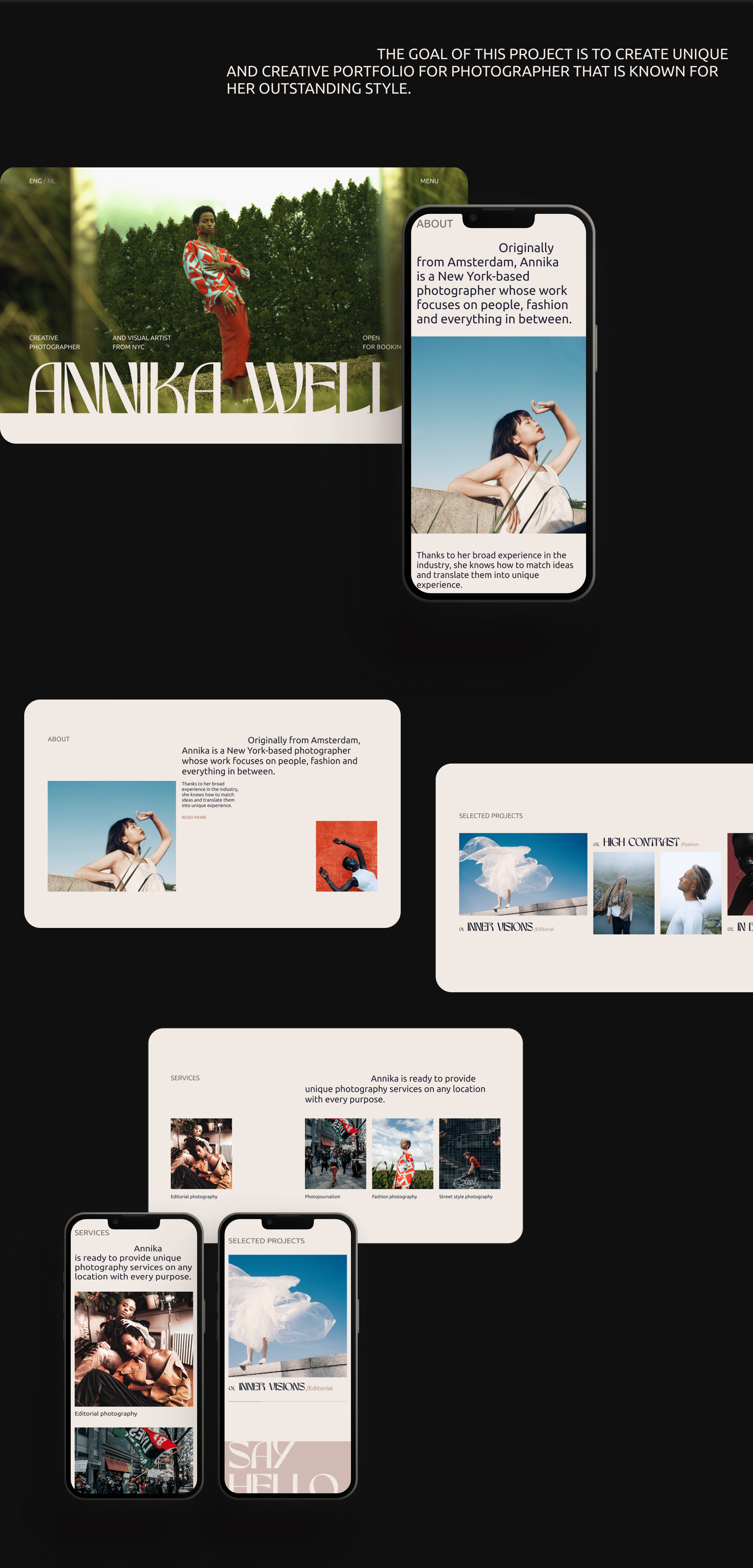 Photographer's Portfolio UX/UI Design — Изображение №2 — Интерфейсы на Dprofile
