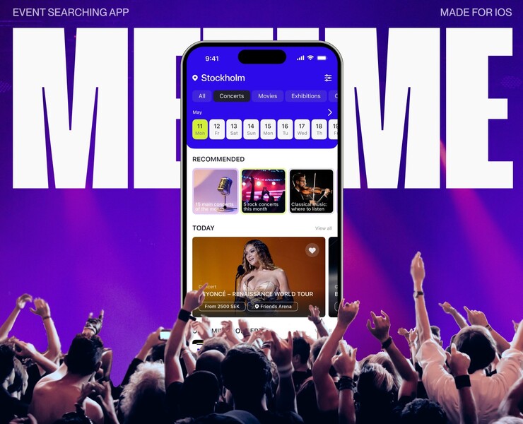 METIME | Event Searching App на Dprofile