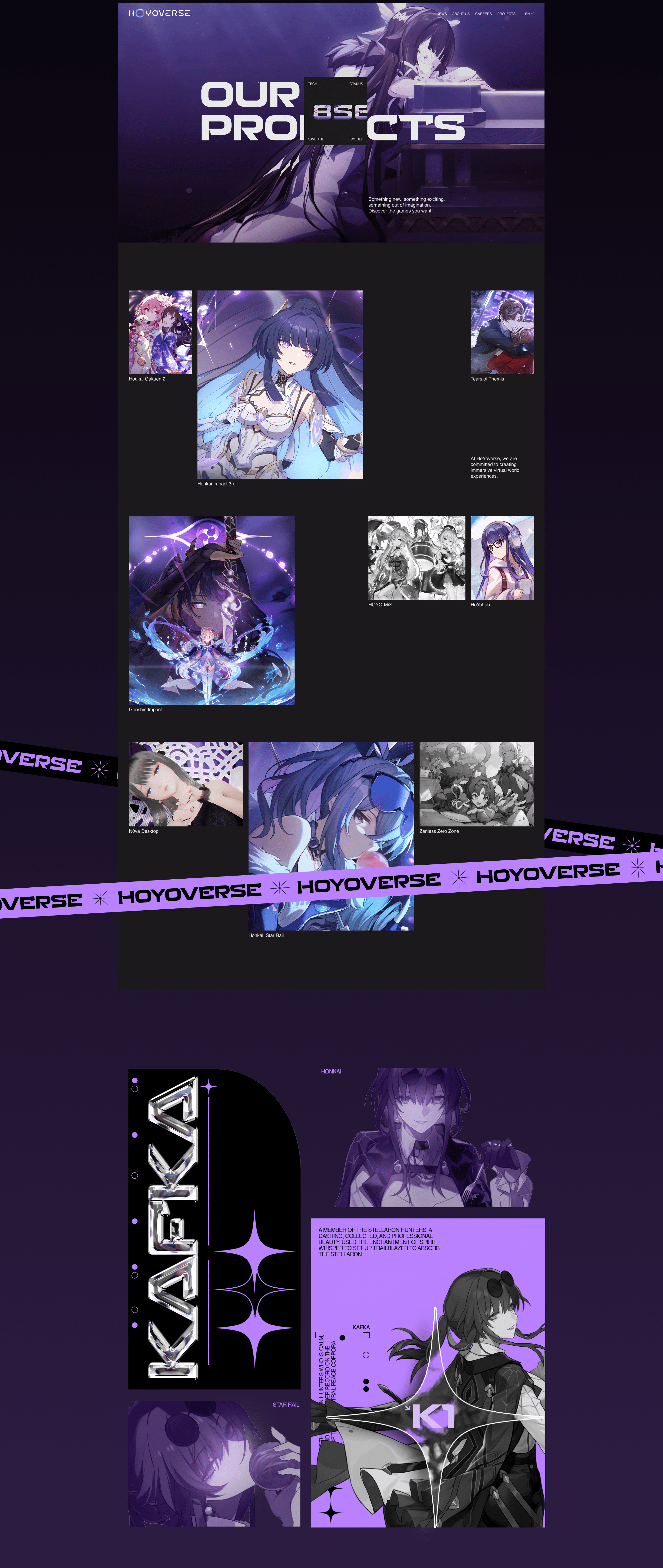 HOYOVERSE — corporate website redesign concept — Изображение №4 — Интерфейсы на Dprofile