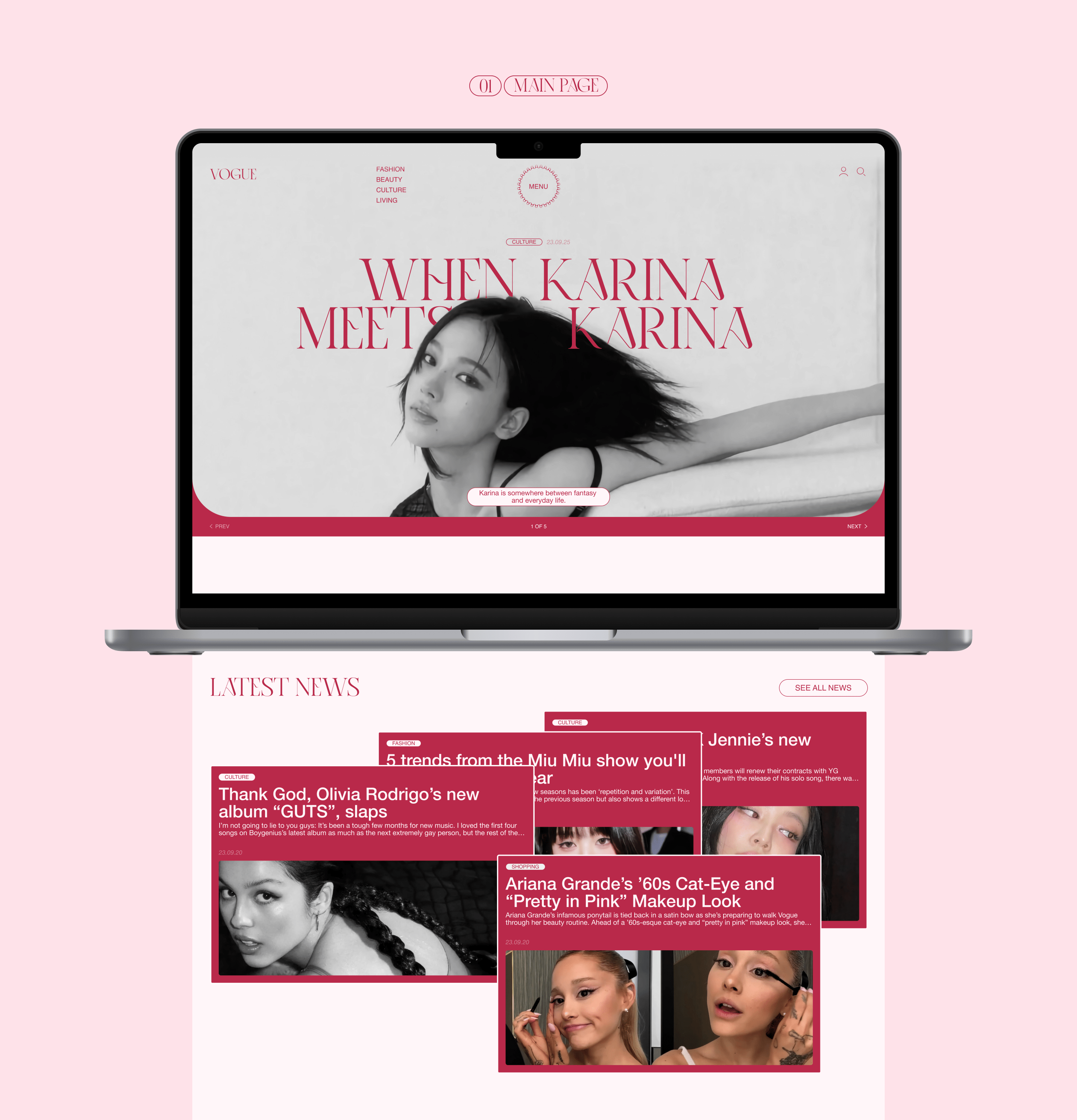 VOGUE — news website redesign concept — Изображение №2 — Интерфейсы на Dprofile