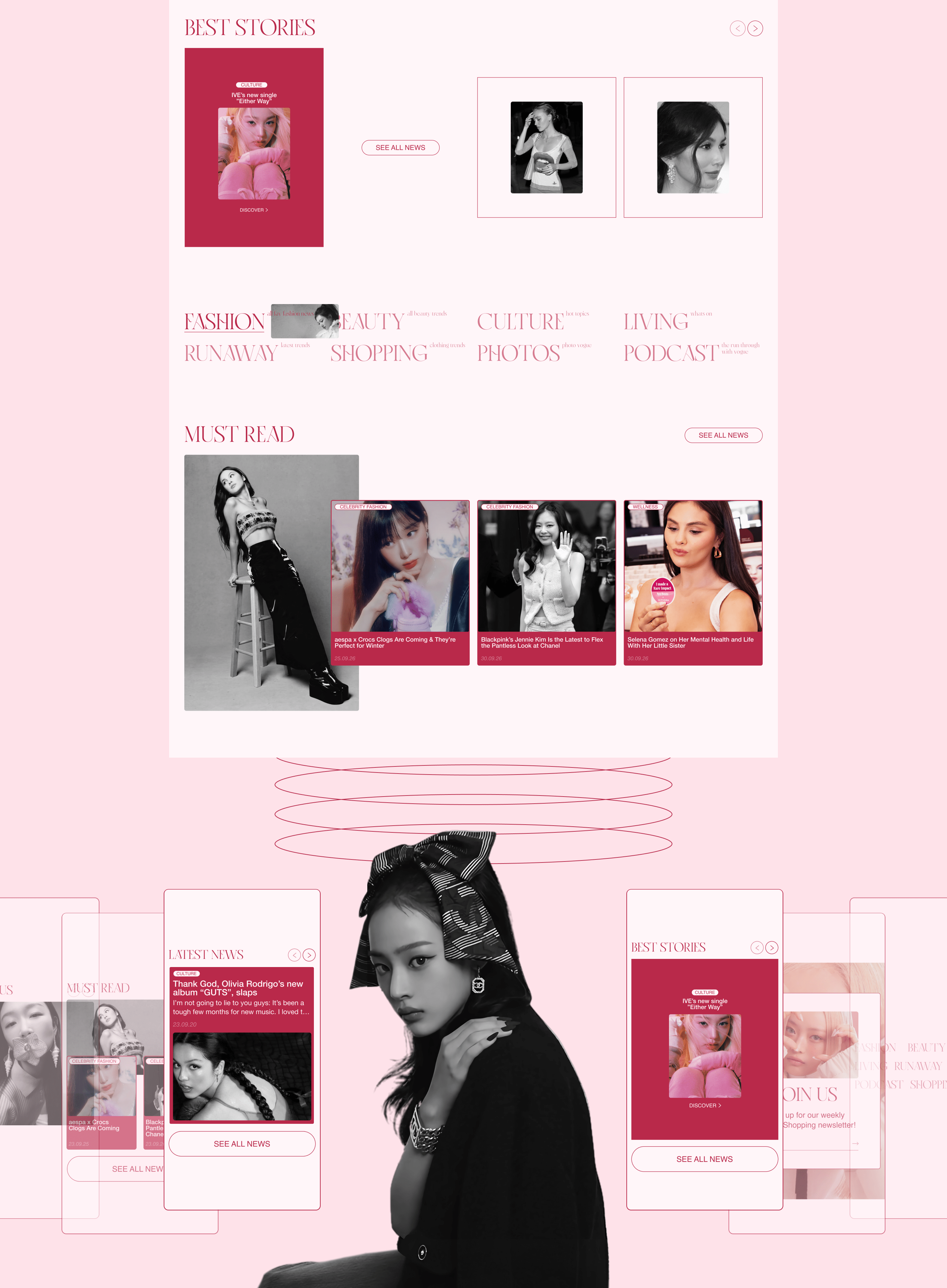 VOGUE — news website redesign concept — Изображение №3 — Интерфейсы на Dprofile