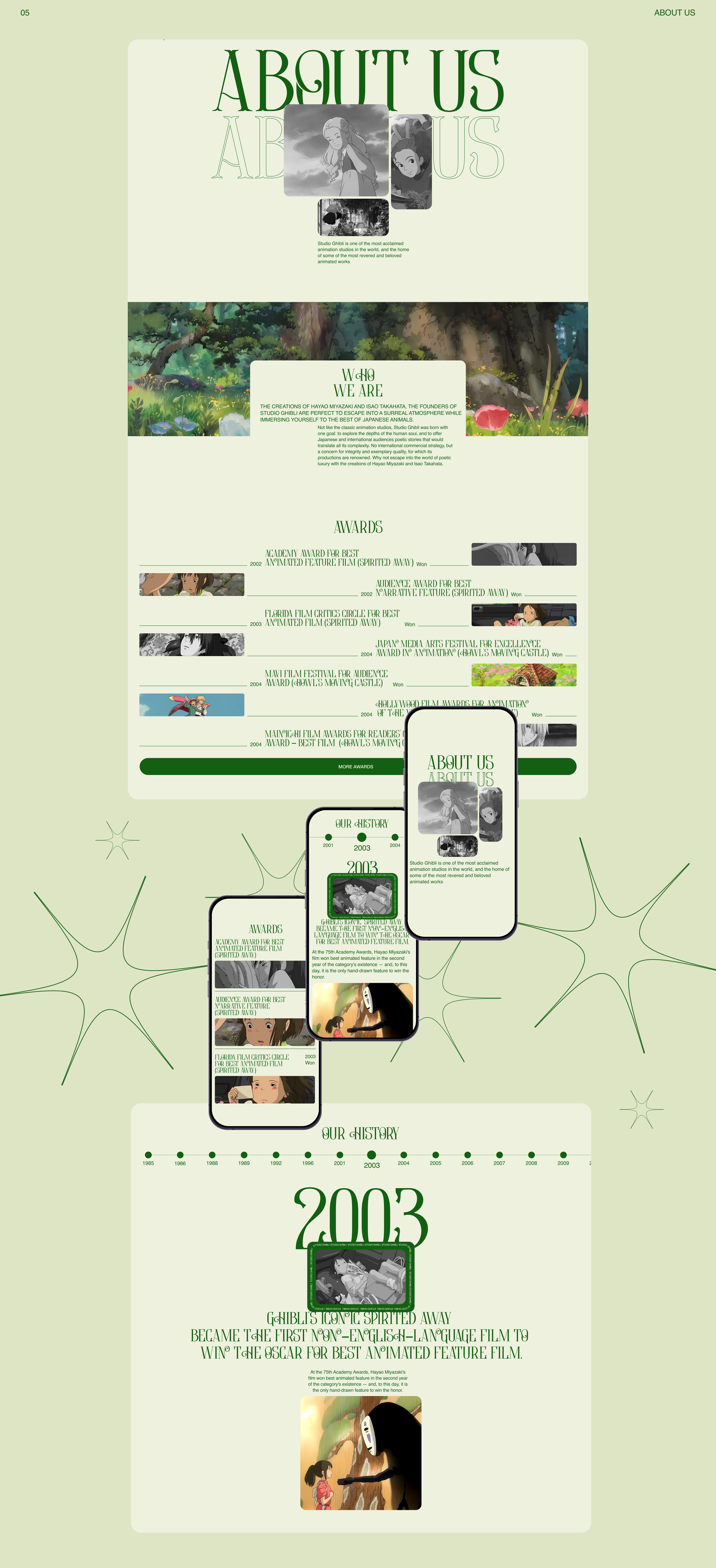 STUDIO GHIBLI — corporate website redesign concept — Изображение №6 — Интерфейсы на Dprofile