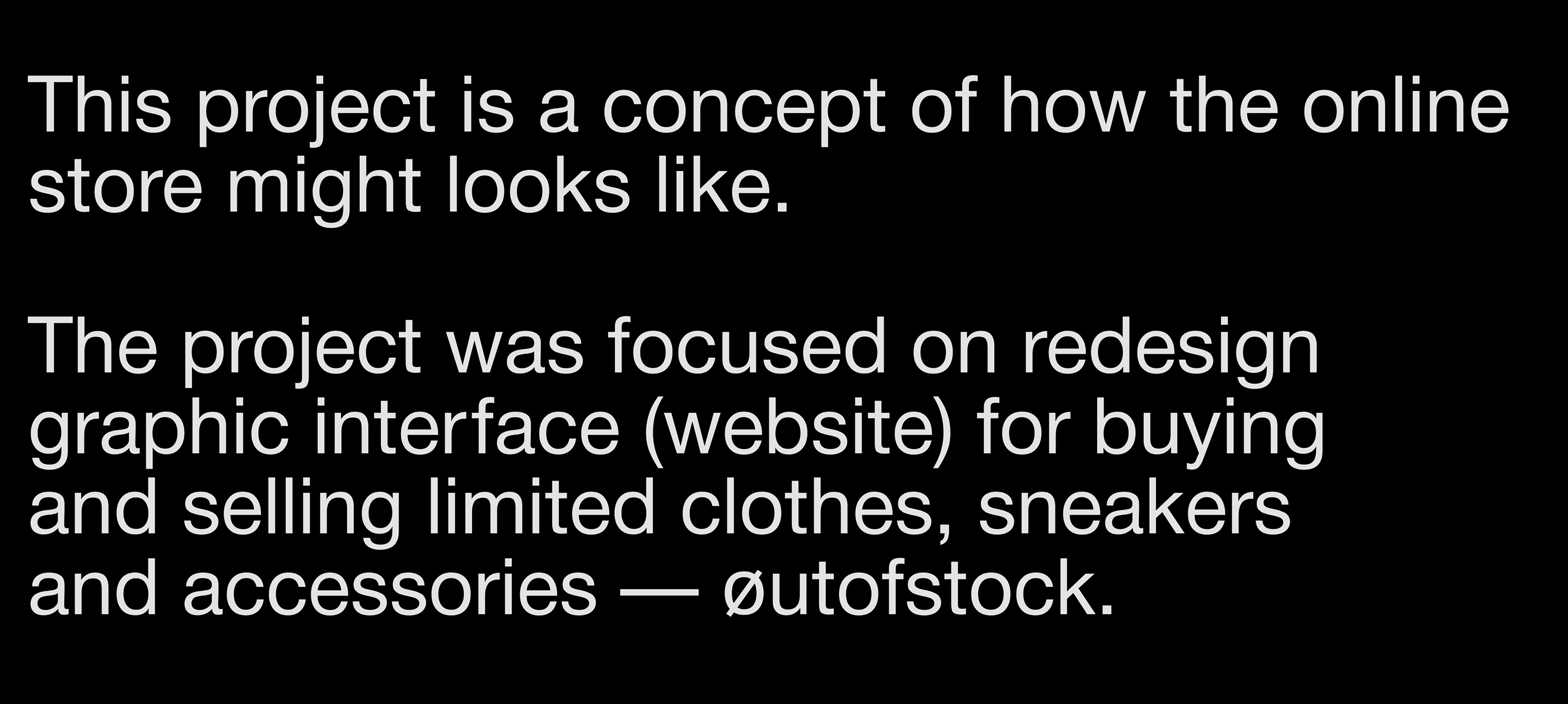 OUTOFSTOCK — Concept, Website — Изображение №2 — Интерфейсы, Брендинг, Графика на Dprofile