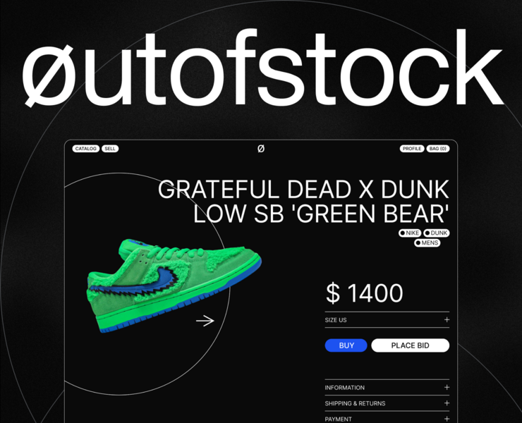 OUTOFSTOCK — Concept, Website — Интерфейсы, Брендинг, Графика на Dprofile