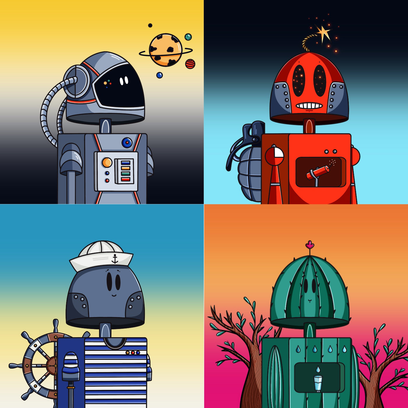 Коллекция “Kubots” — Изображение №28 — Иллюстрация на Dprofile