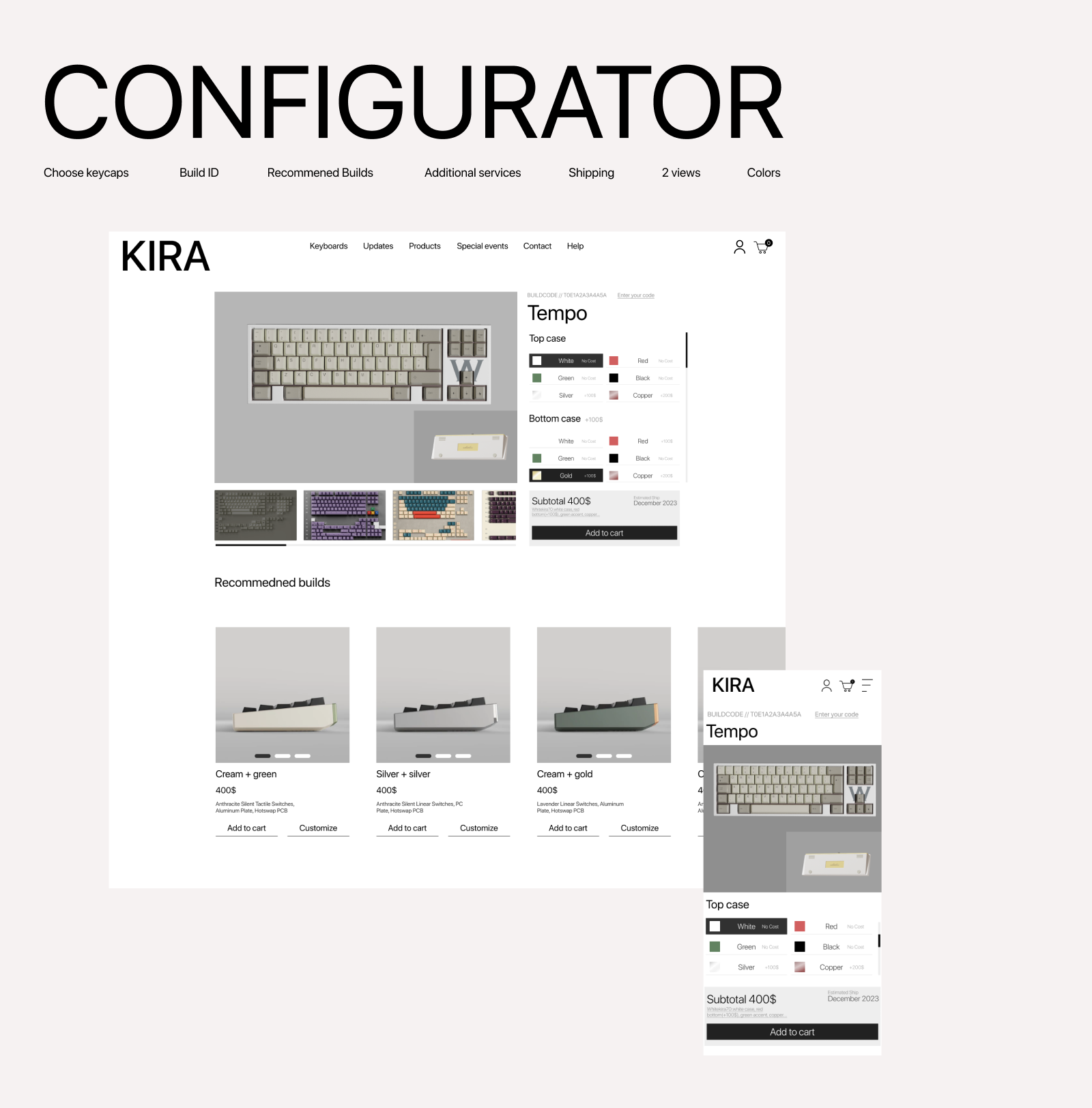 KIRA DESIGN | Niche Keyboard Brand — Изображение №10 — Интерфейсы, 3D на Dprofile