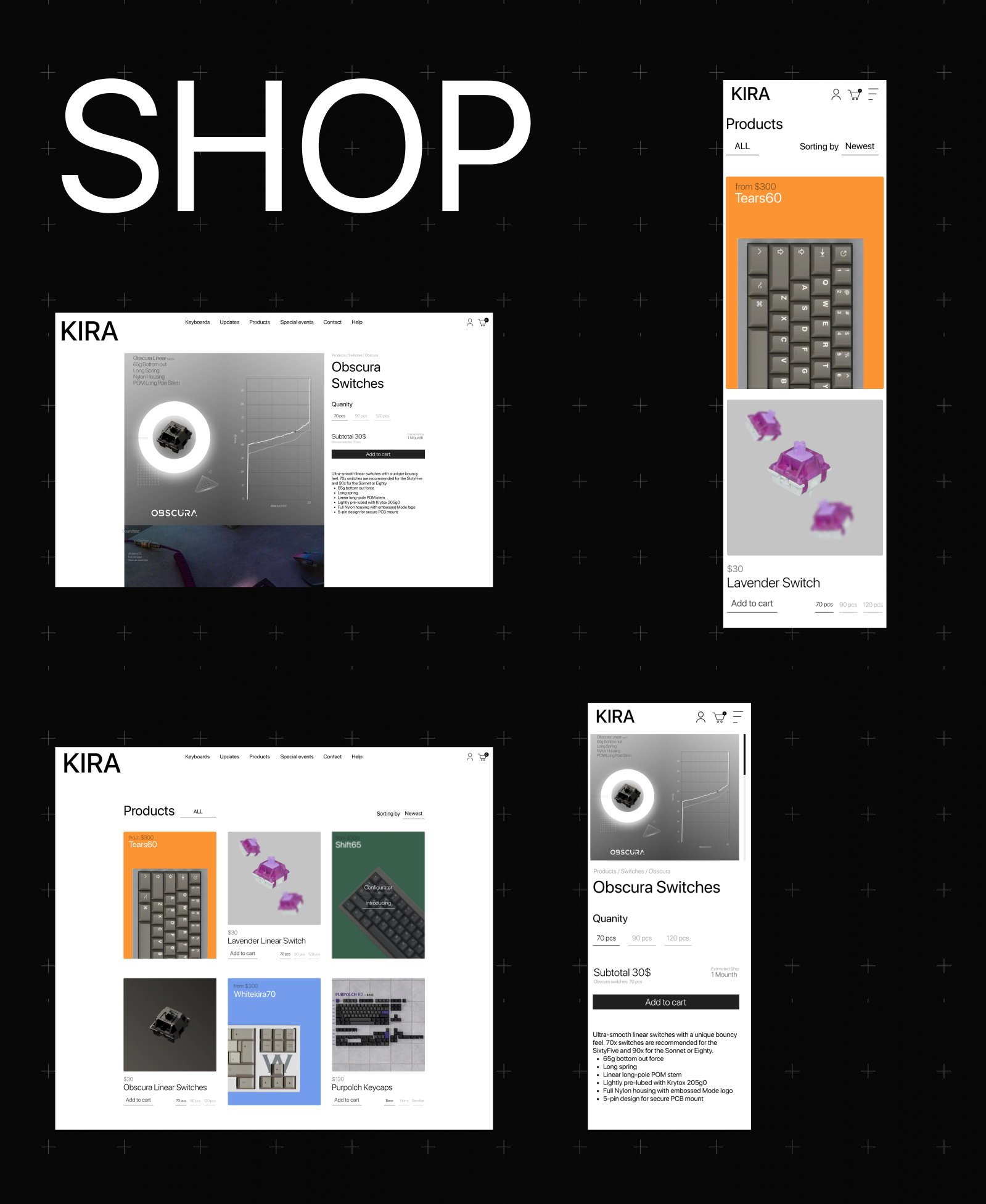 KIRA DESIGN | Niche Keyboard Brand — Изображение №11 — Интерфейсы, 3D на Dprofile