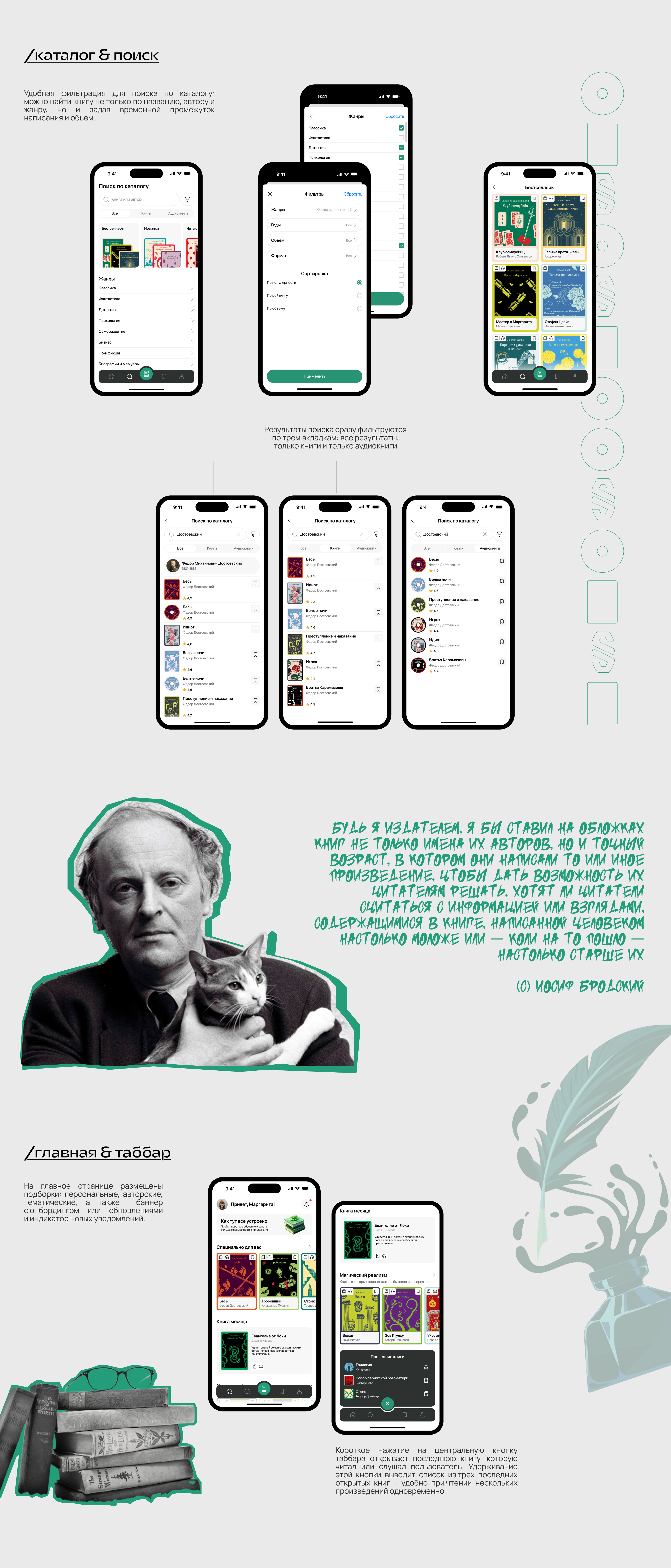 ПАРАГРАФ | Online books mobile app — Изображение №6 — Интерфейсы на Dprofile