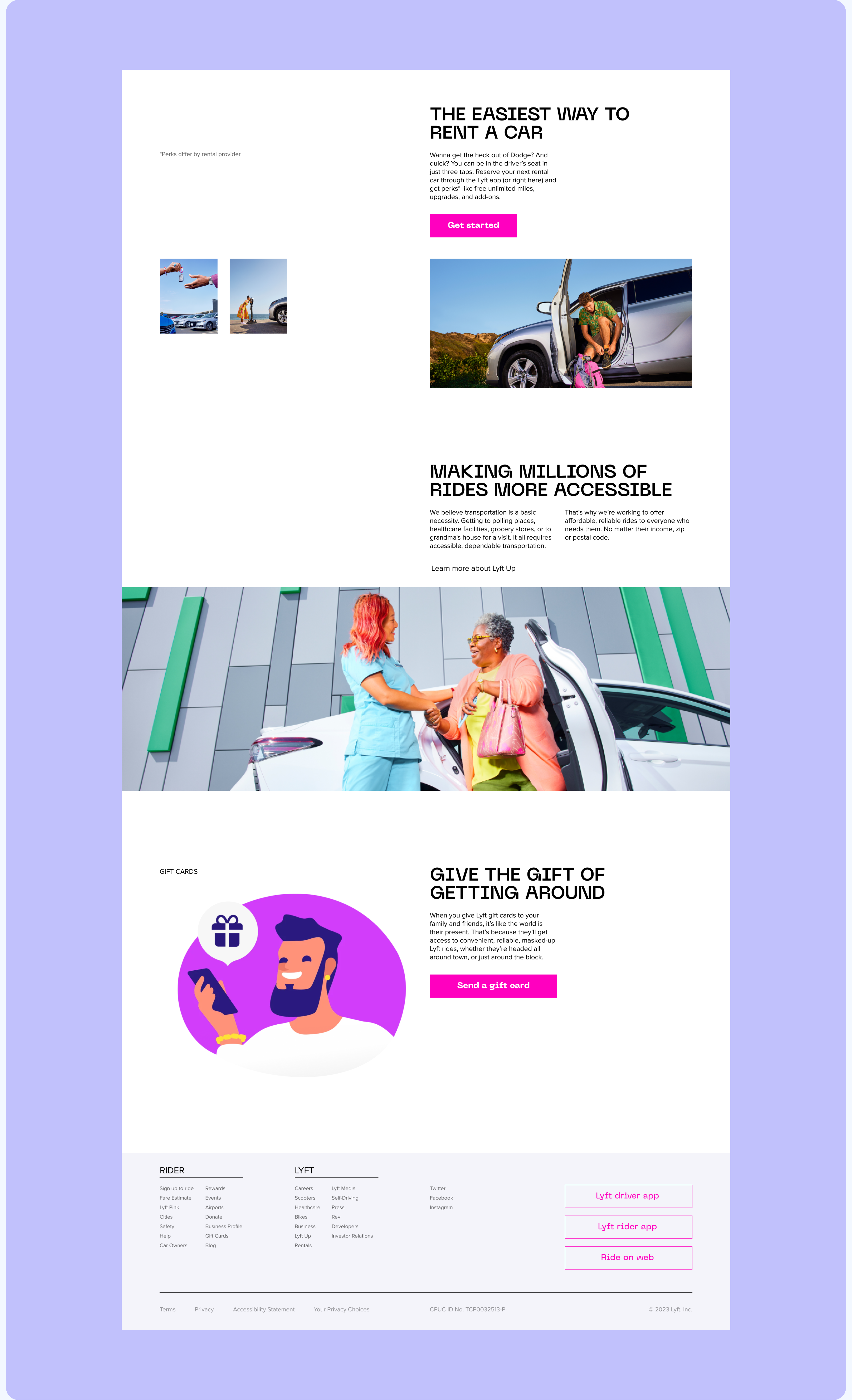 LYFT | Rider landing page redesign — Изображение №7 — Интерфейсы, Анимация на Dprofile
