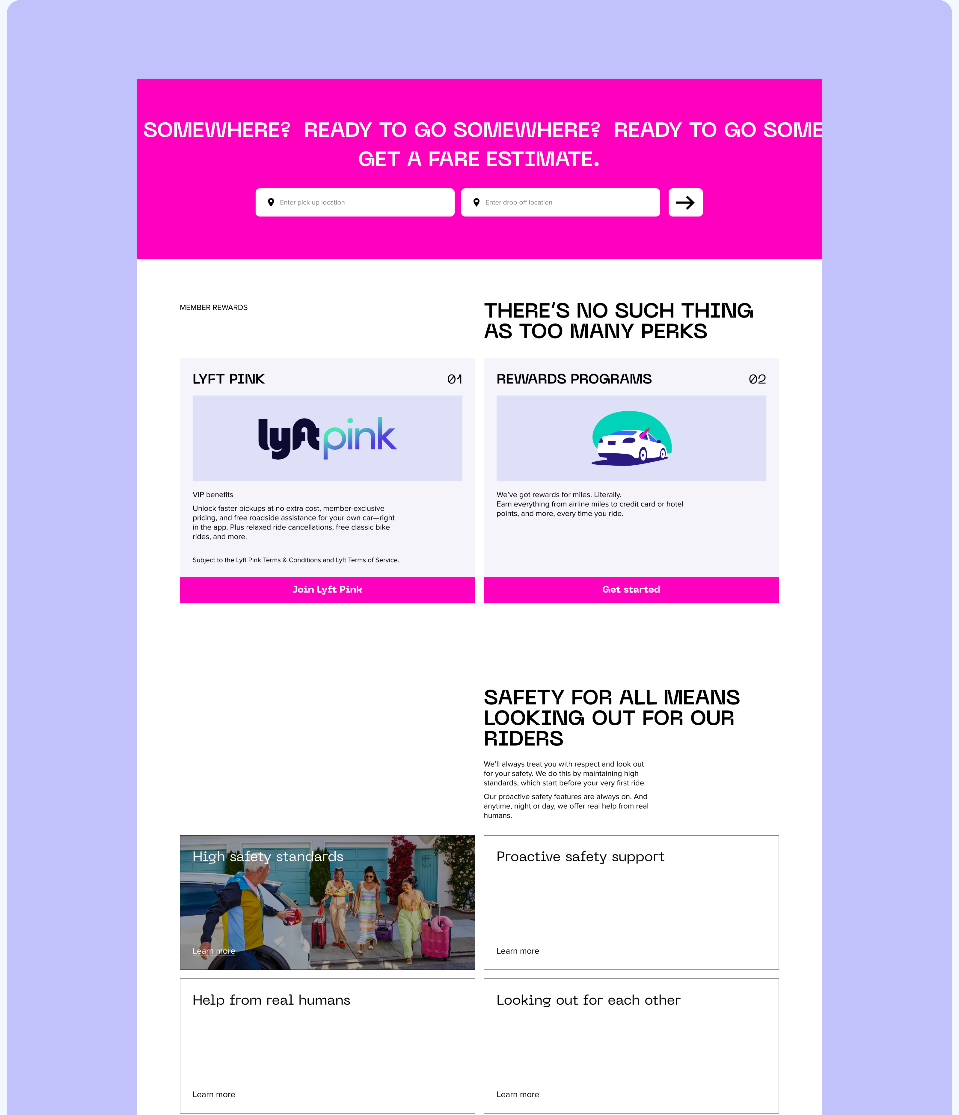 LYFT | Rider landing page redesign — Изображение №5 — Интерфейсы, Анимация на Dprofile