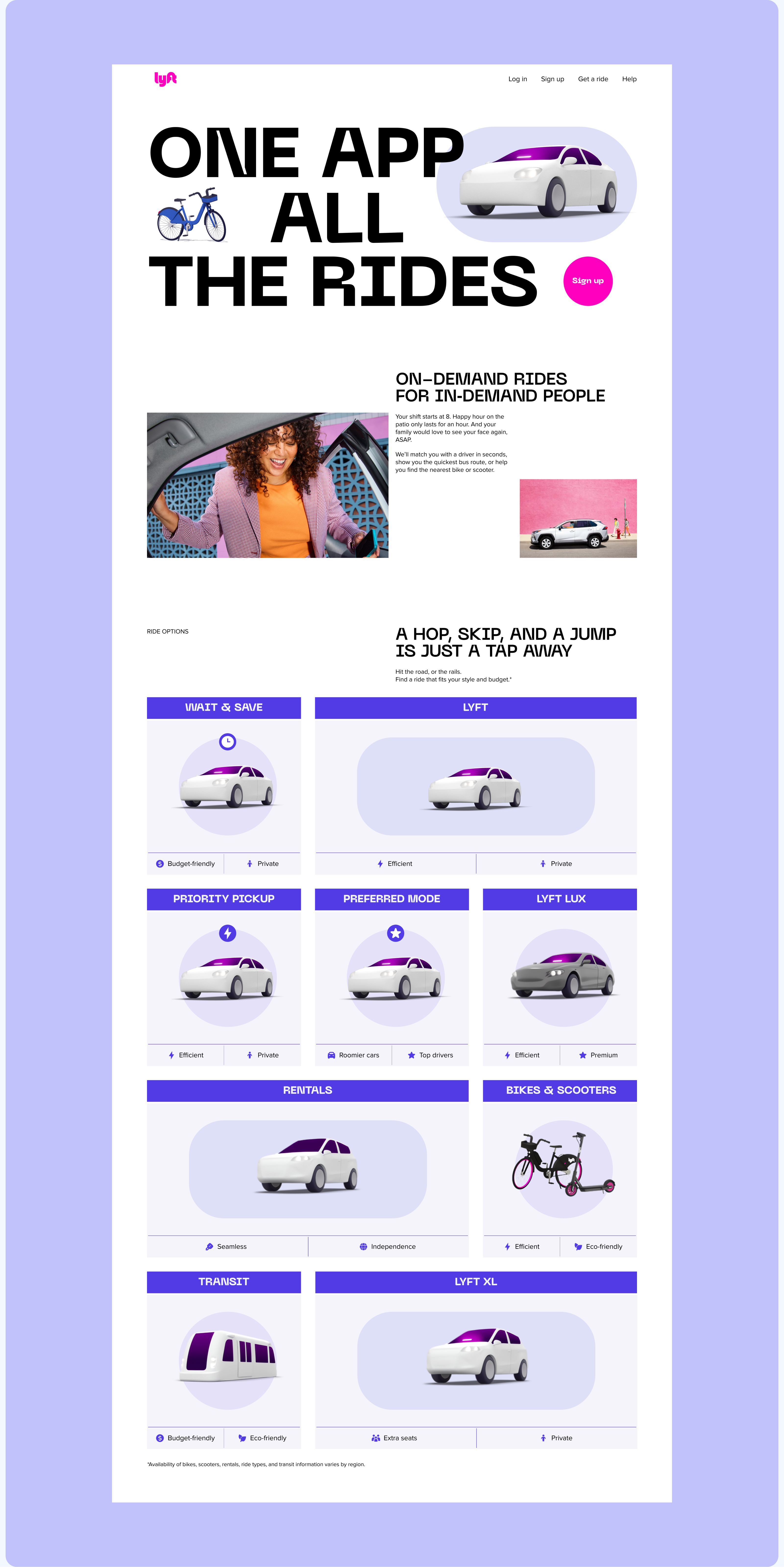 LYFT | Rider landing page redesign — Изображение №2 — Интерфейсы, Анимация на Dprofile