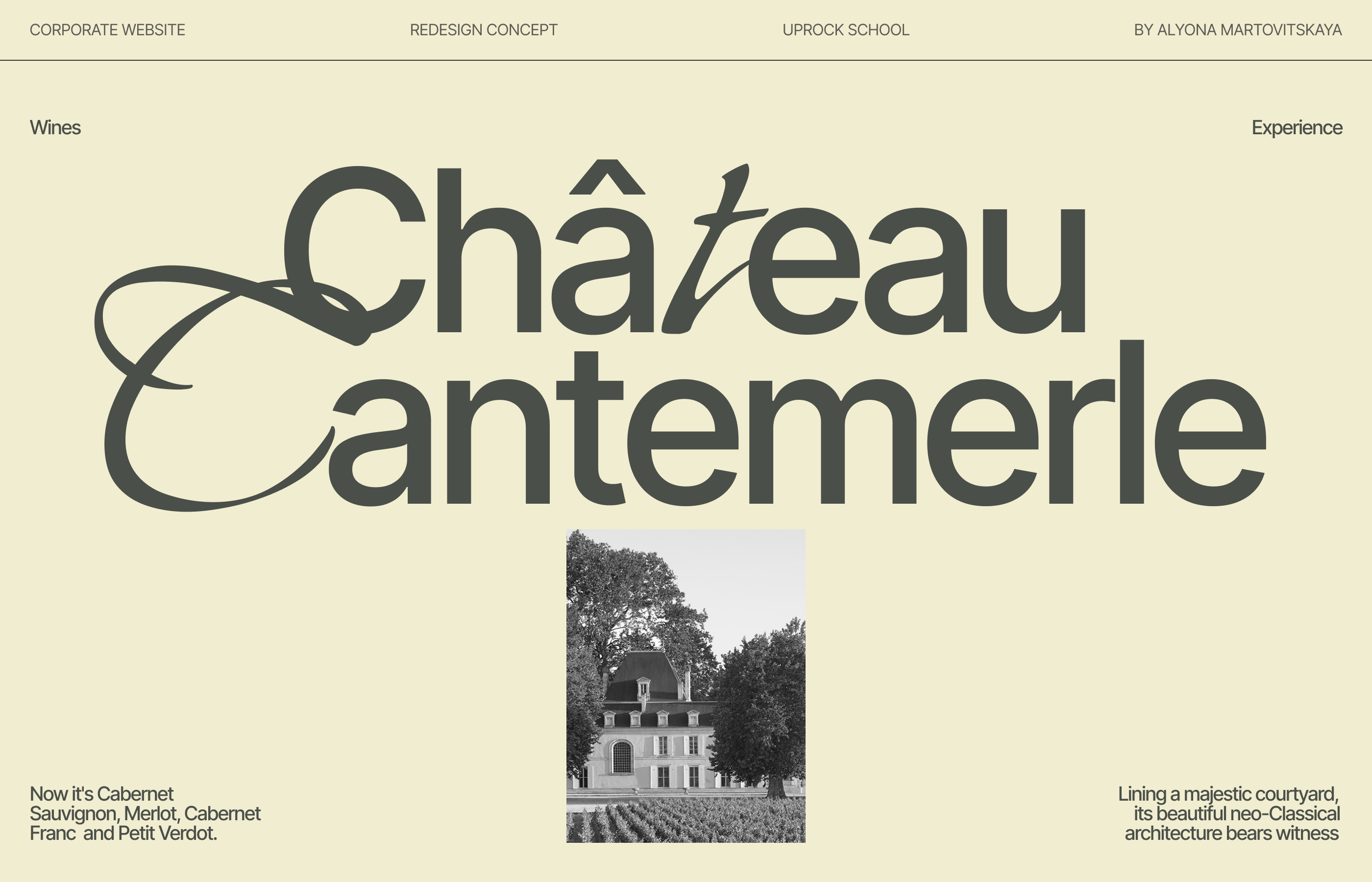 Château Cantemerle | Corporate Website Redesign — Изображение №1 — Интерфейсы на Dprofile